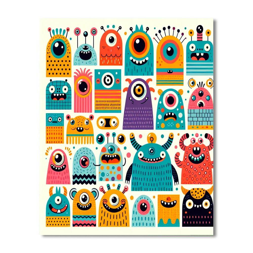 Silly Monster Mania Numbered Painting Kits