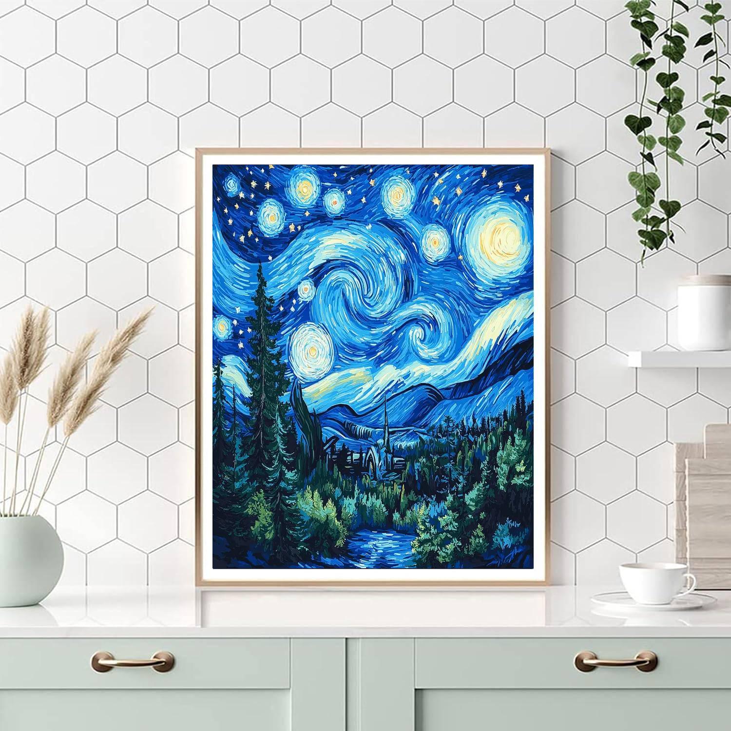 Vincent Van Gogh Inspired Starry Forests In Van Gogh Style  Paint By Number
