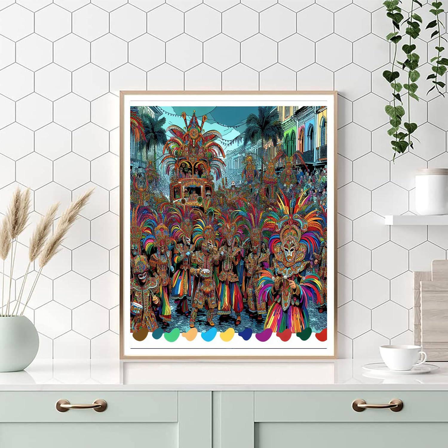 Carnaval De Negros Y Blancos DIY Paint By Numbers