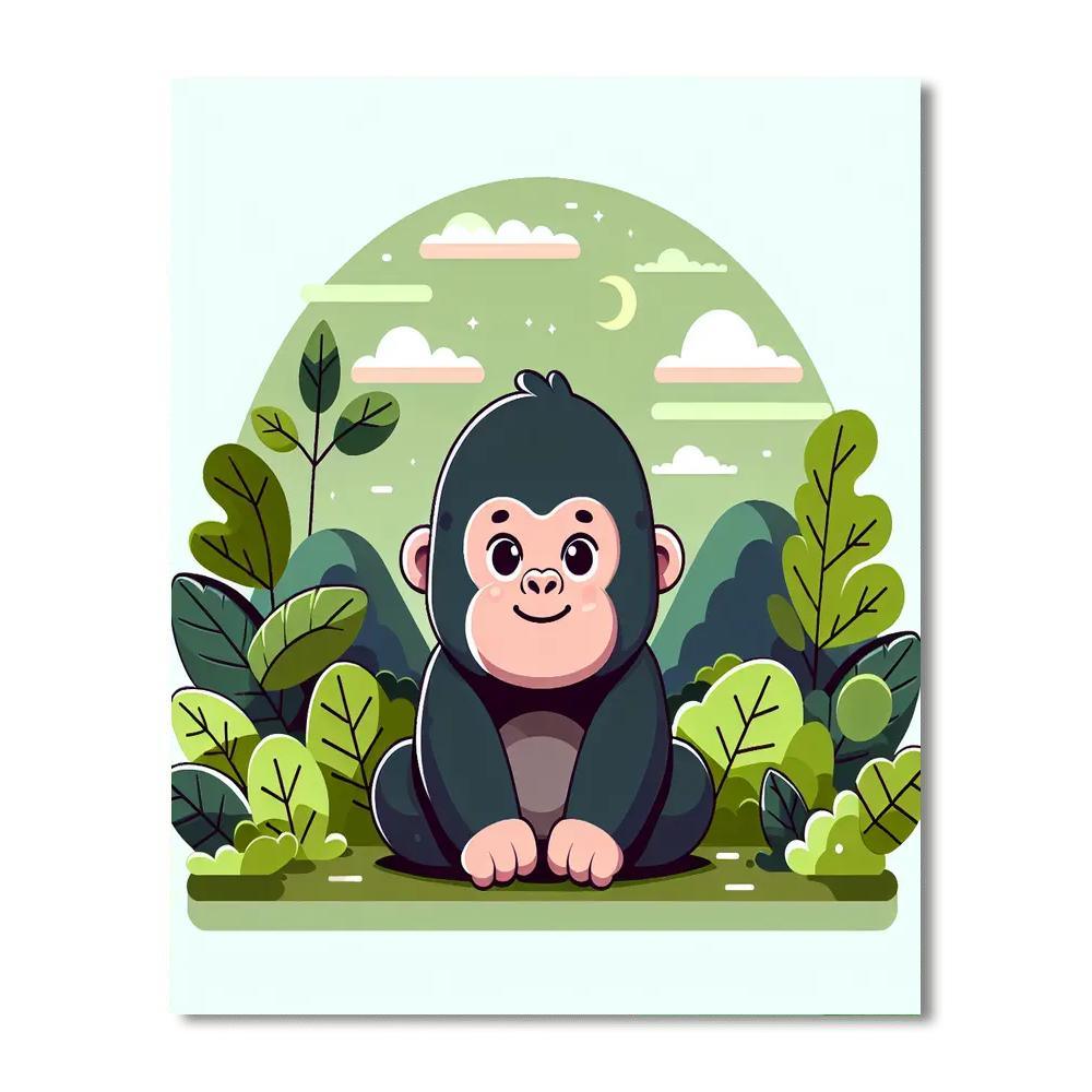 Gentle Gorilla Paint By Color