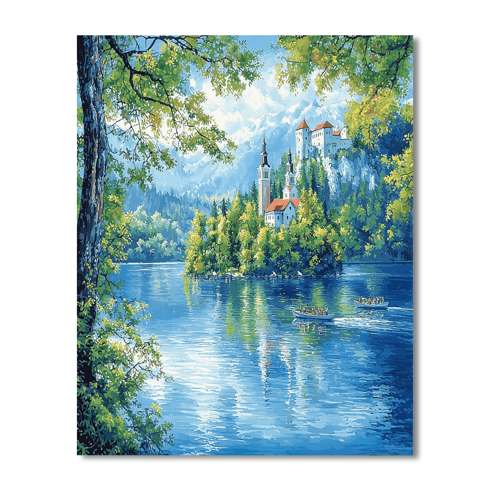 Lake Bled DIY Paint By Numbers