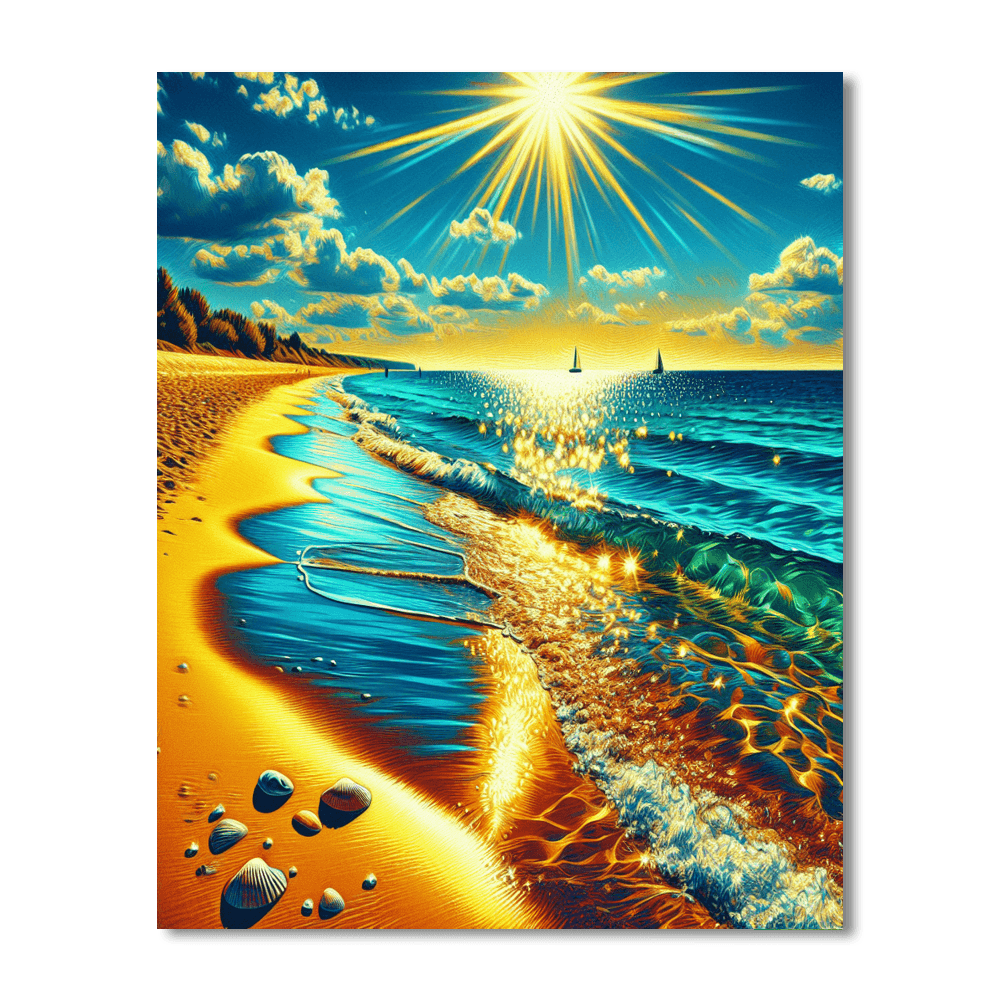 Sunny Beach Escape Painting By Numbers Kit