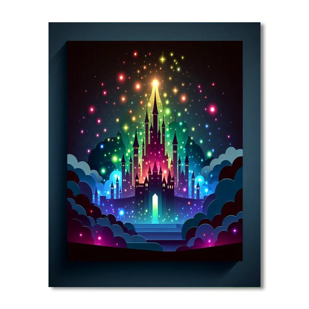 Castle Of Mystical Lights Painting By Numbers Kit