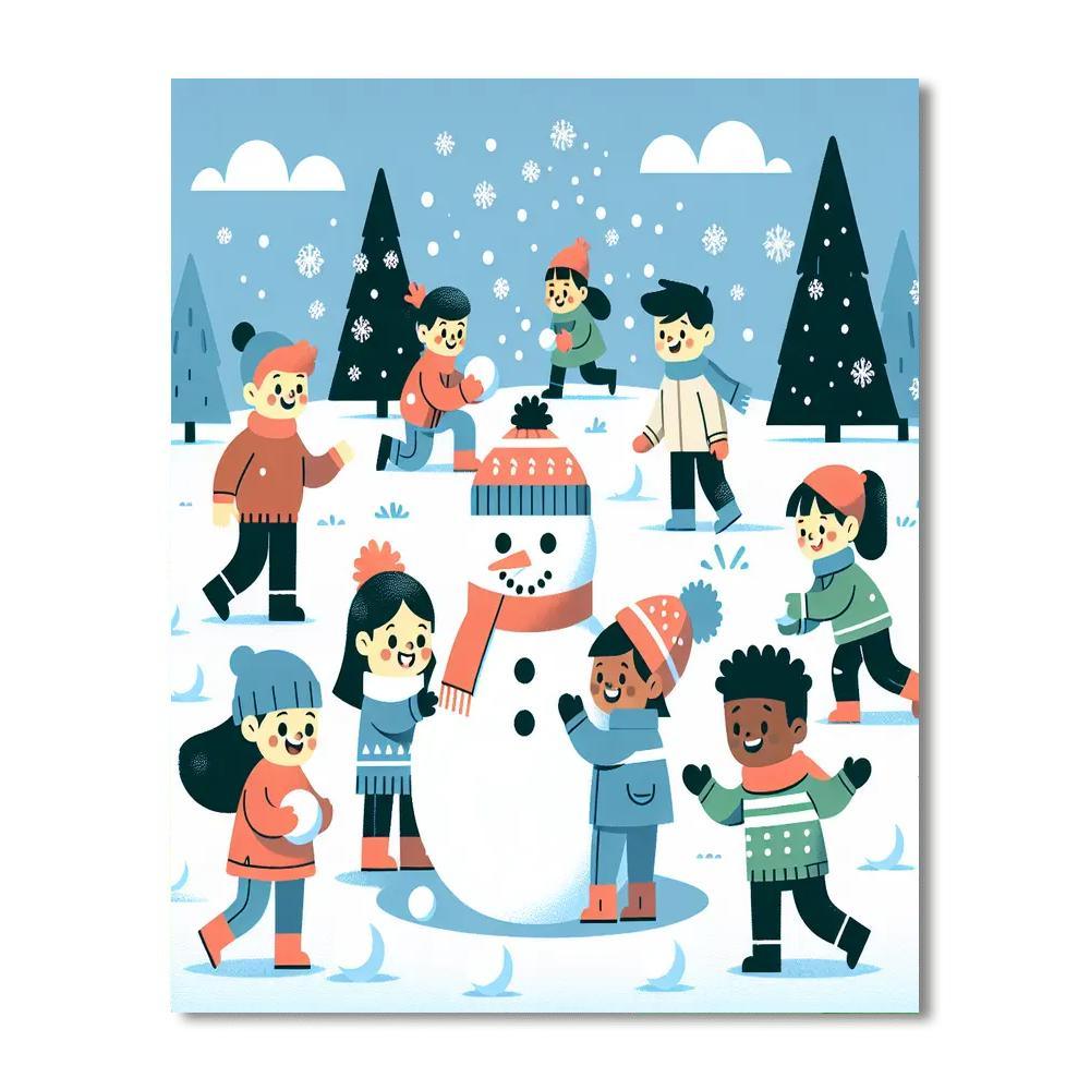 Winter Snowland Fantasy Paint By Color
