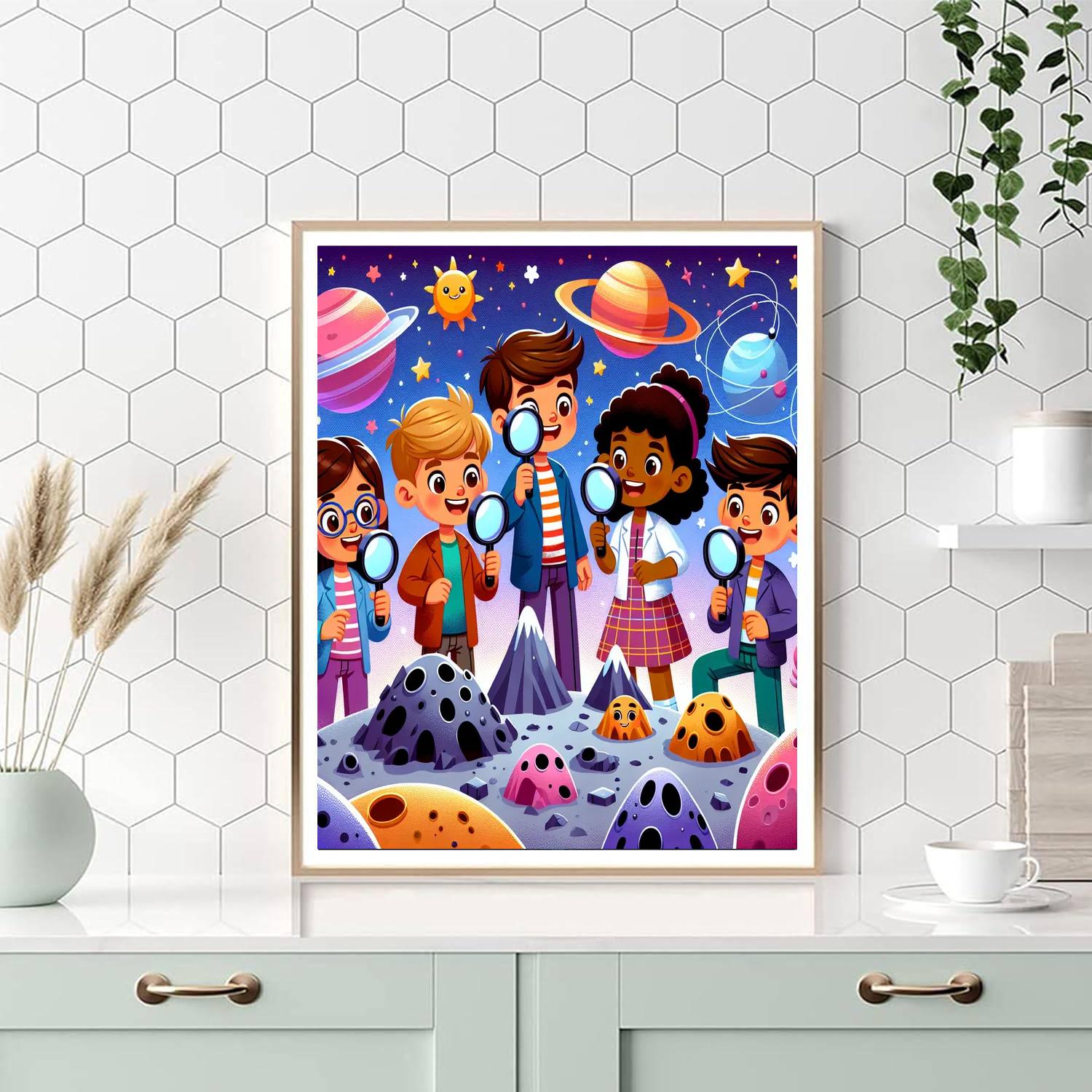 Space Detective Agency Numbered Painting Kits