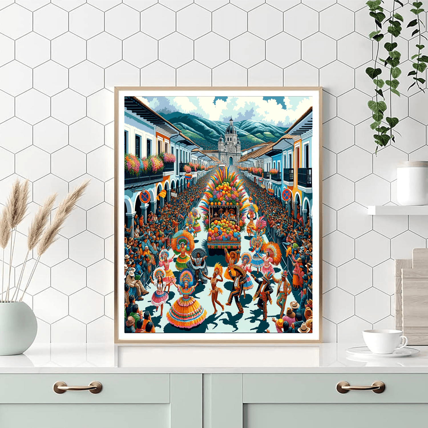 Ecuador's Carnival In Ambato - Ecuador DIY Paint By Numbers