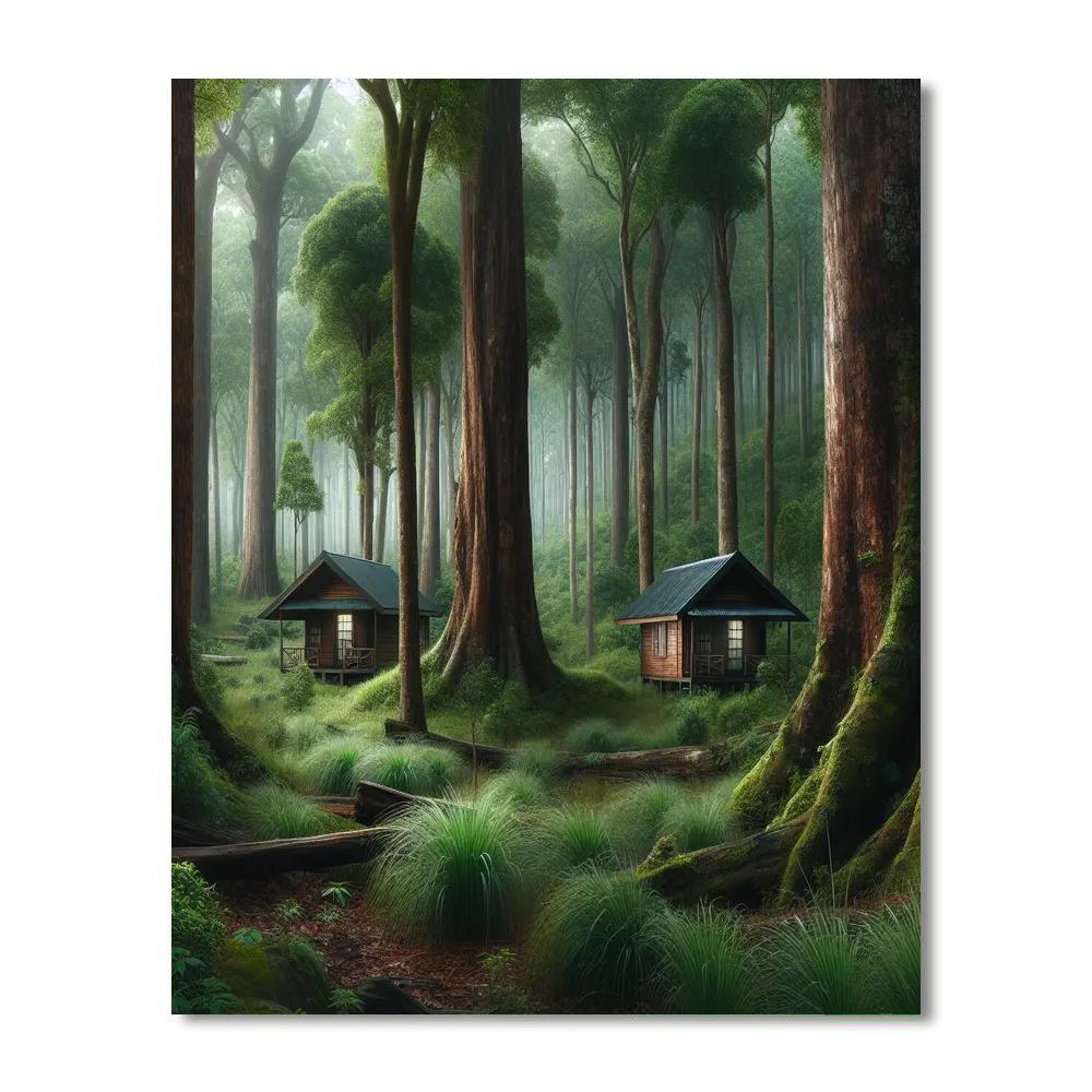 Rustic Woodland Getaway Paint By Numbers