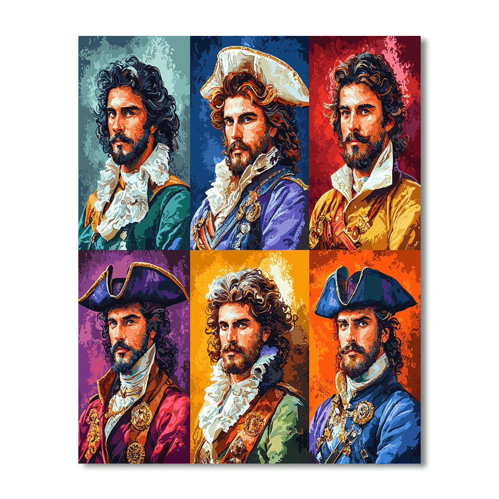 Gustave Courbet Inspired Historical Portraits Of Heroes  Paint By Numbers Kits