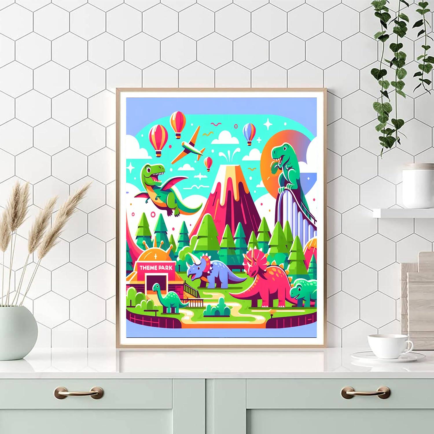 Prehistoric Adventure Park Paint By Number