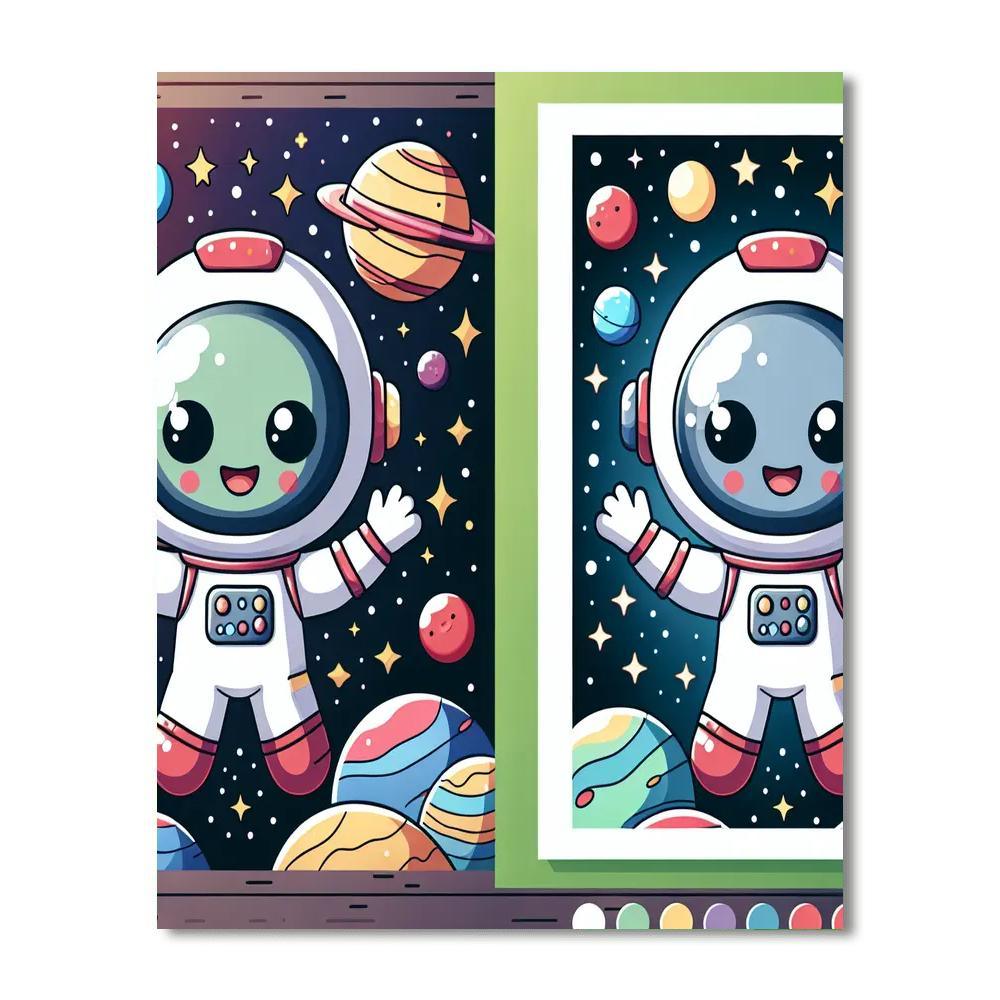 Astronaut Adventure Zone DIY Paint By Numbers
