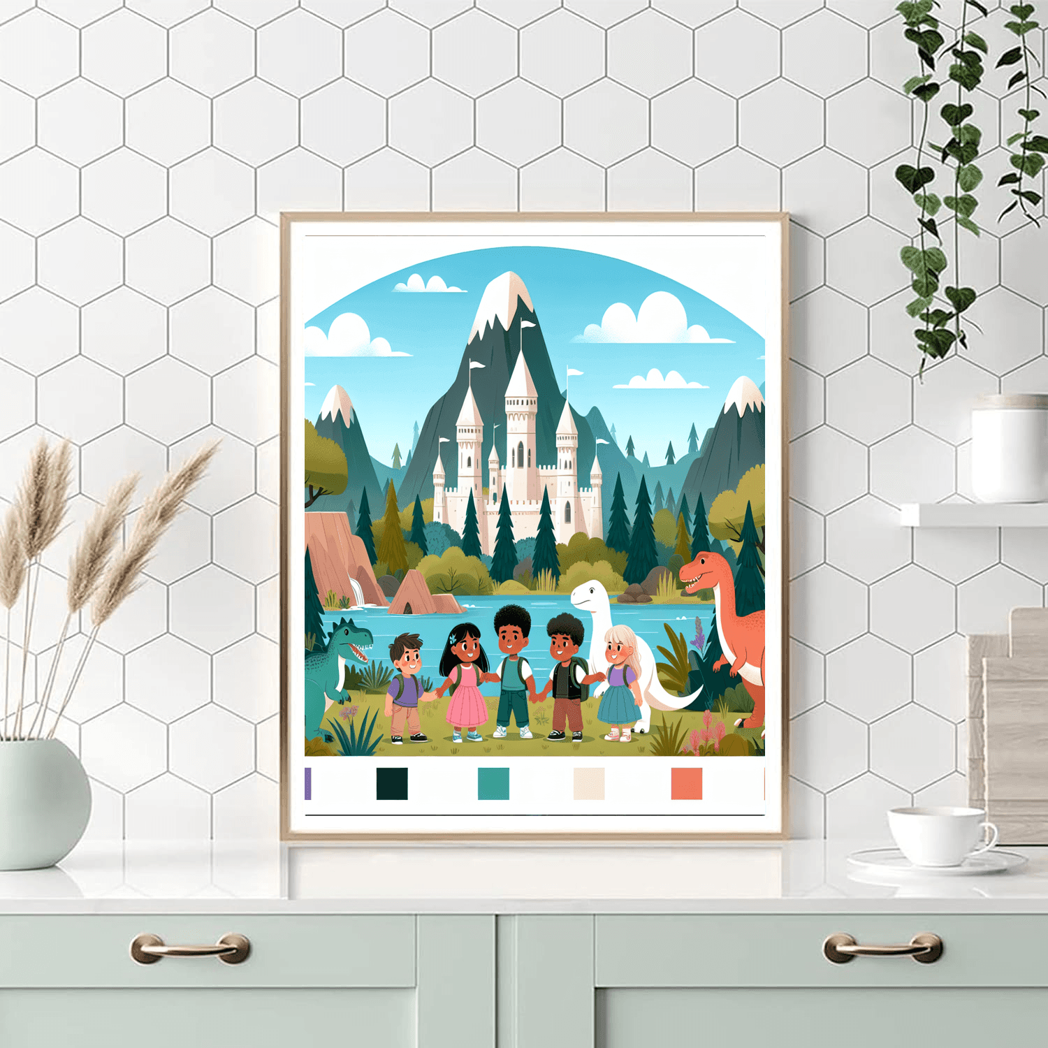 Mystical Dinosaur Kingdom Paint By Color