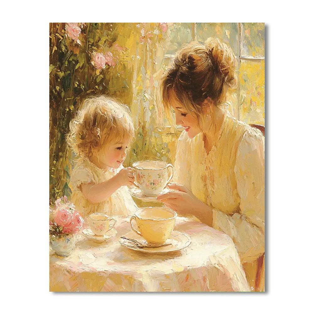 Tea Time With Mother Numbered Painting Kits