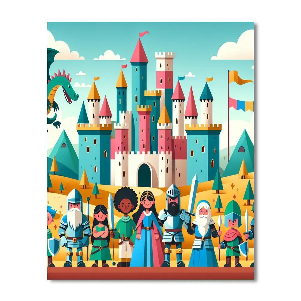 Medieval Knights' Quest Paint By Number