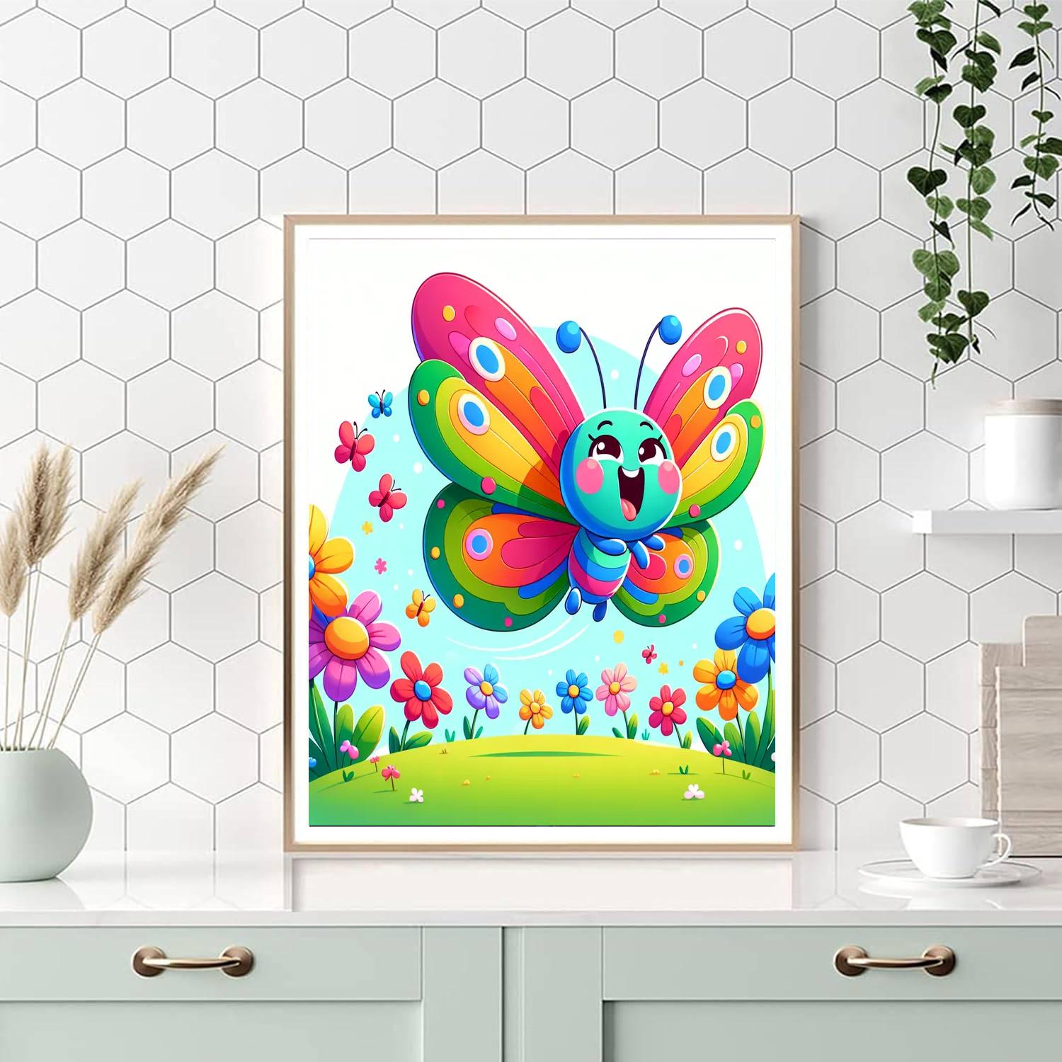 Vibrant Butterfly Painting By Numbers Kit