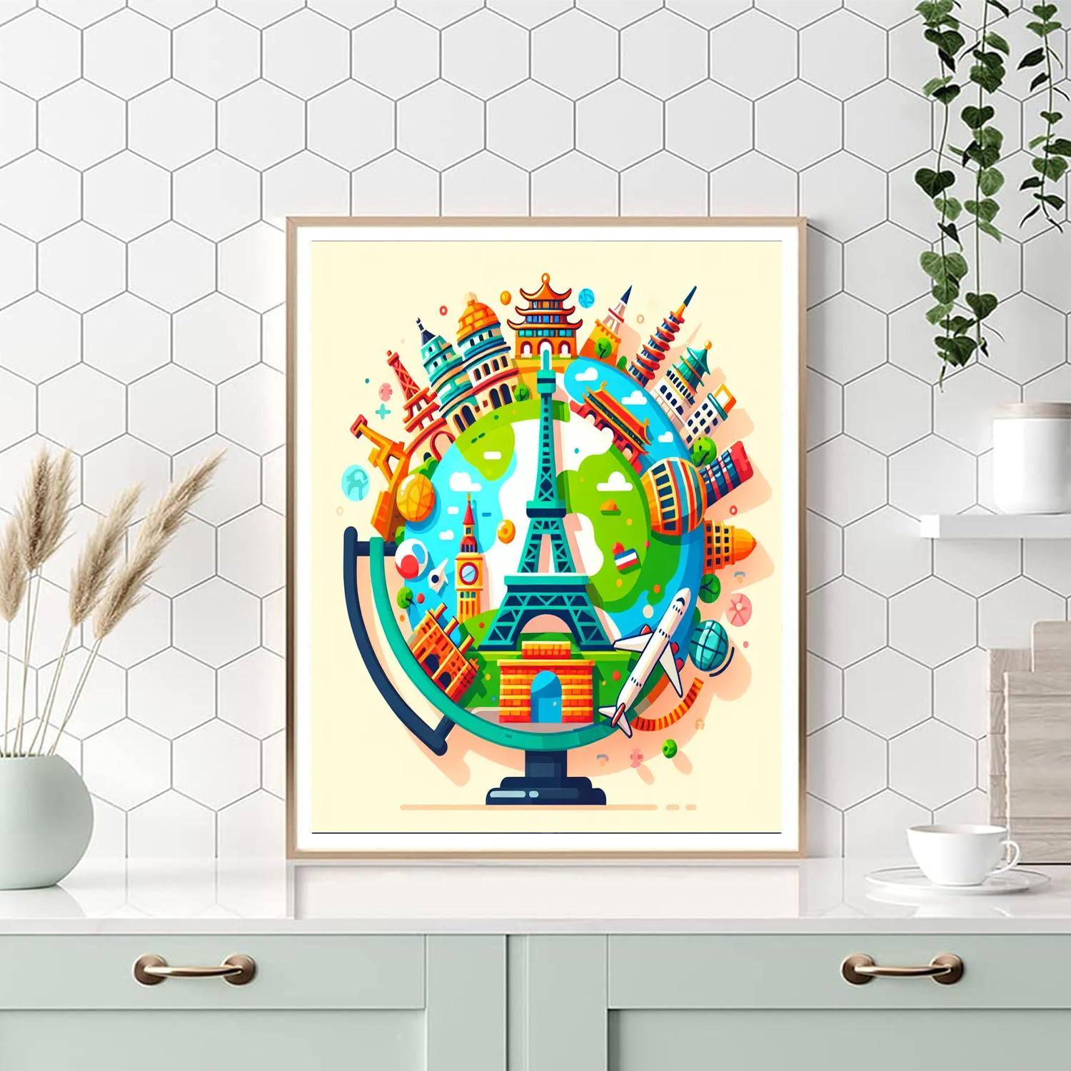 Traveling The Globe Numbered Painting Kits