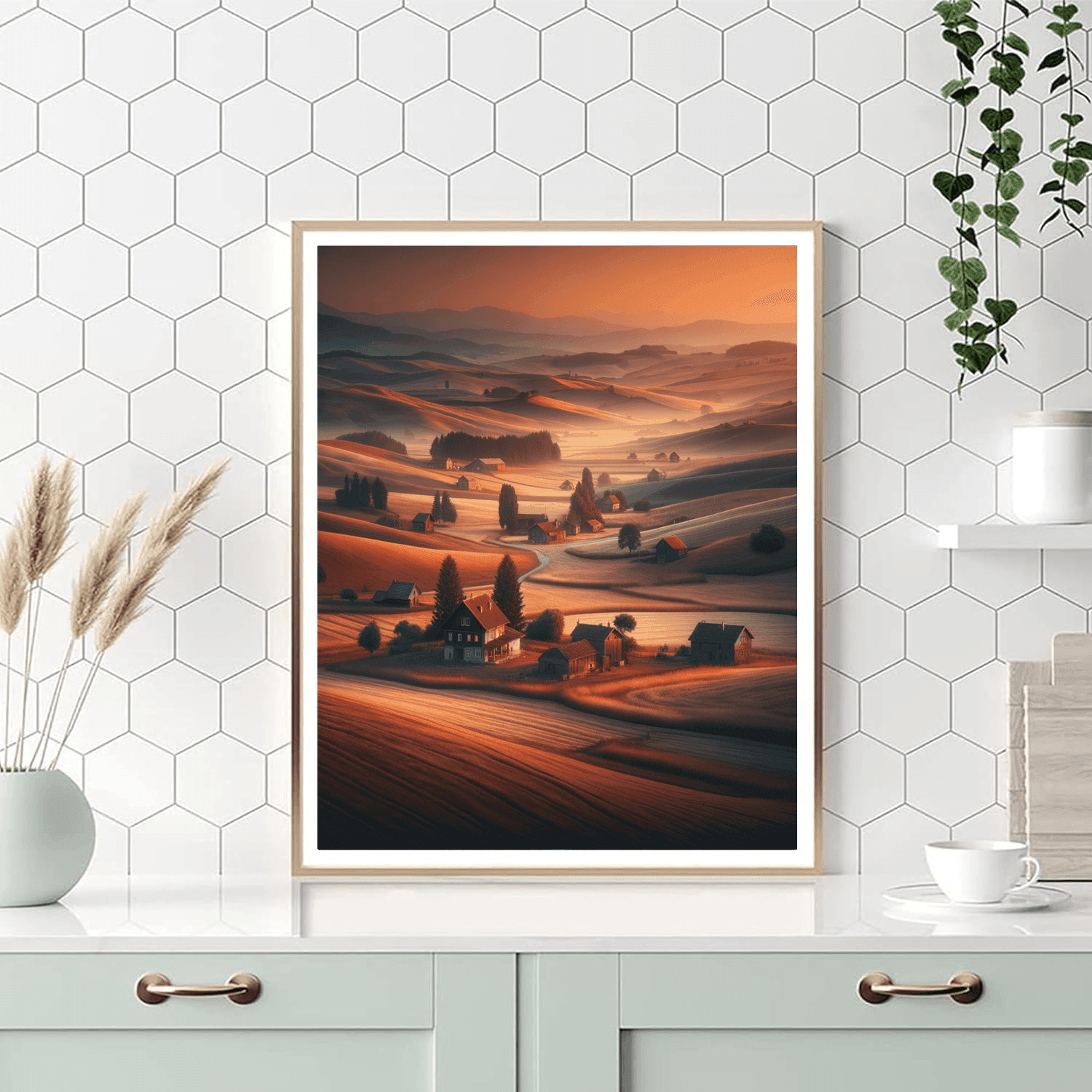 Calming Countryside Dusk Paint By Numbers Art