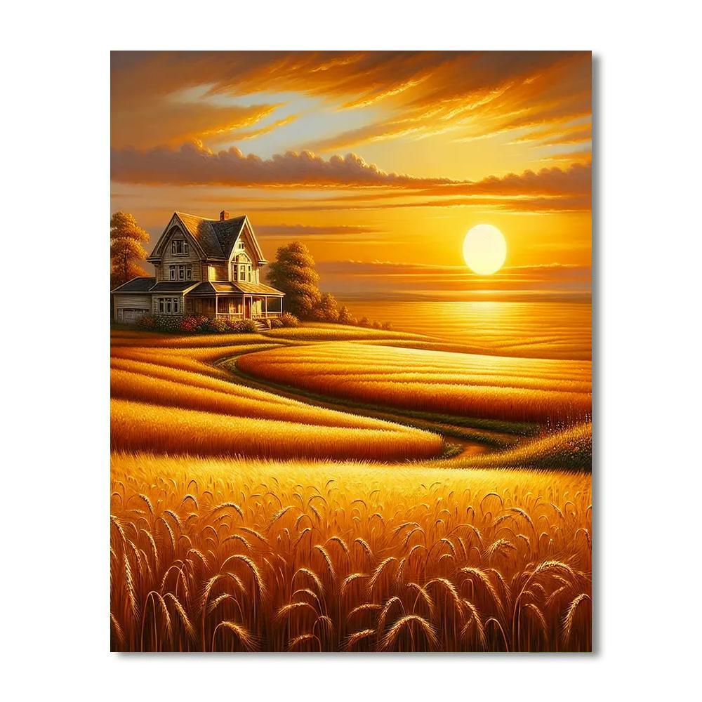 Golden Harvest Homestead Paint By Numbers Art