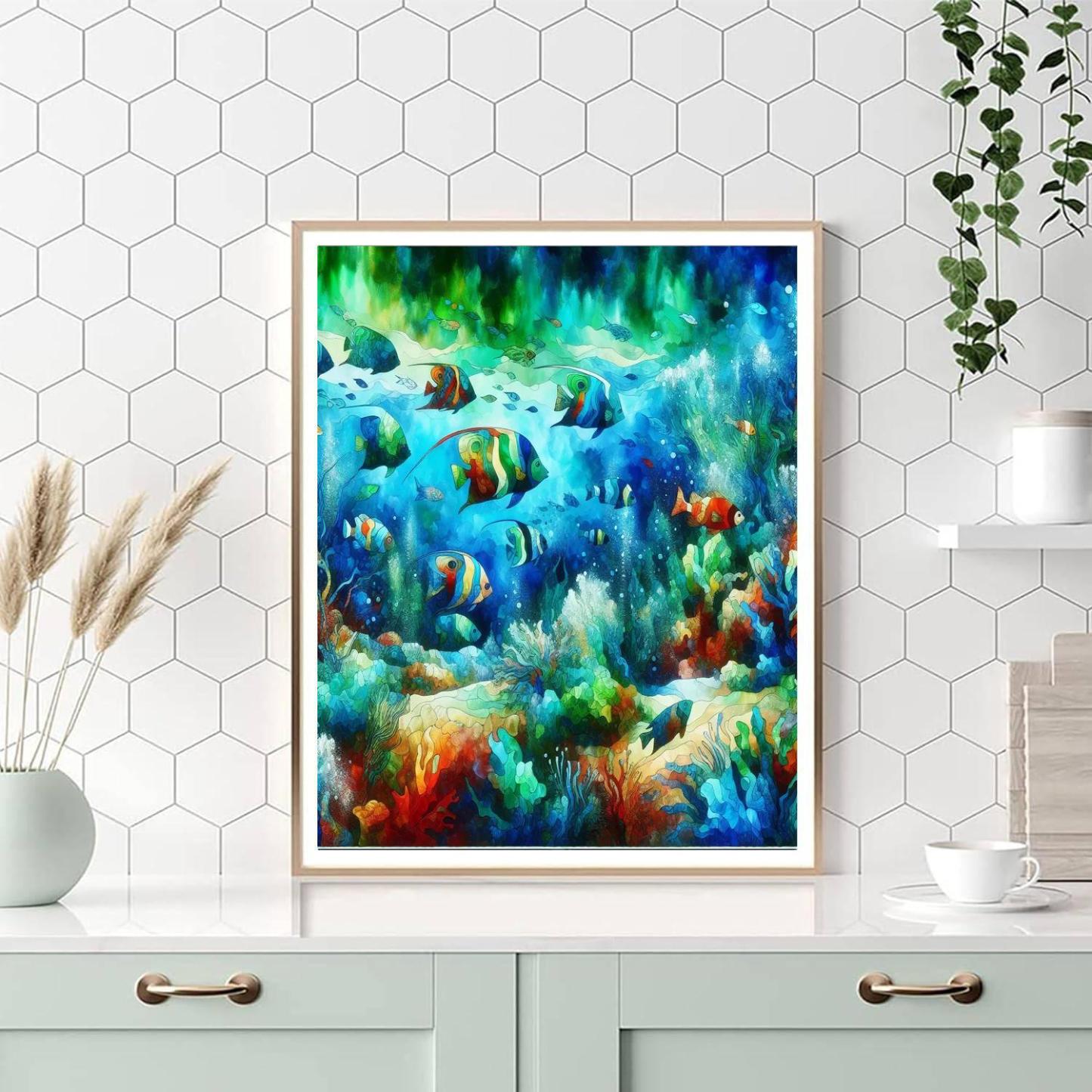 Fish's Underwater Wonderland Paint By Numbers Kits