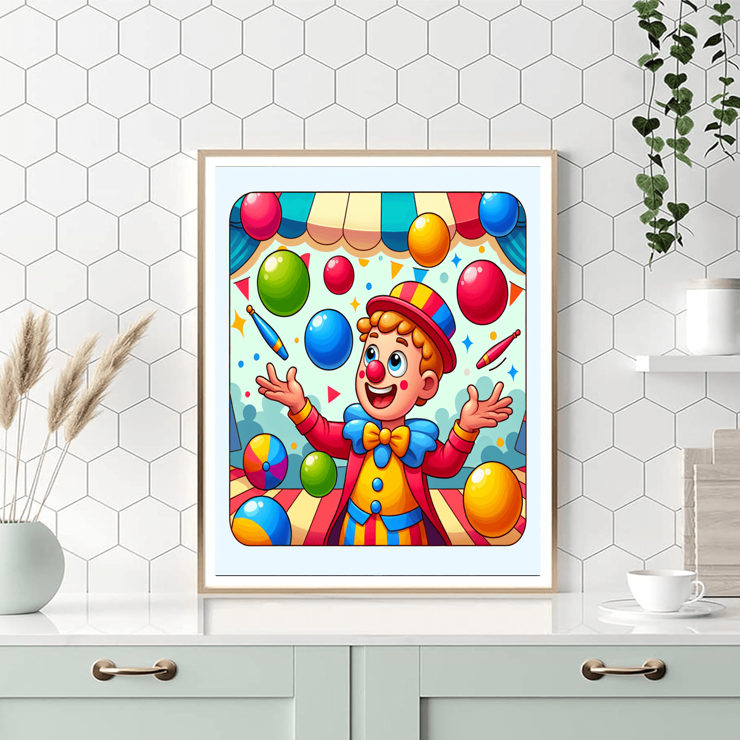 Cheerful Clowns Number Painting