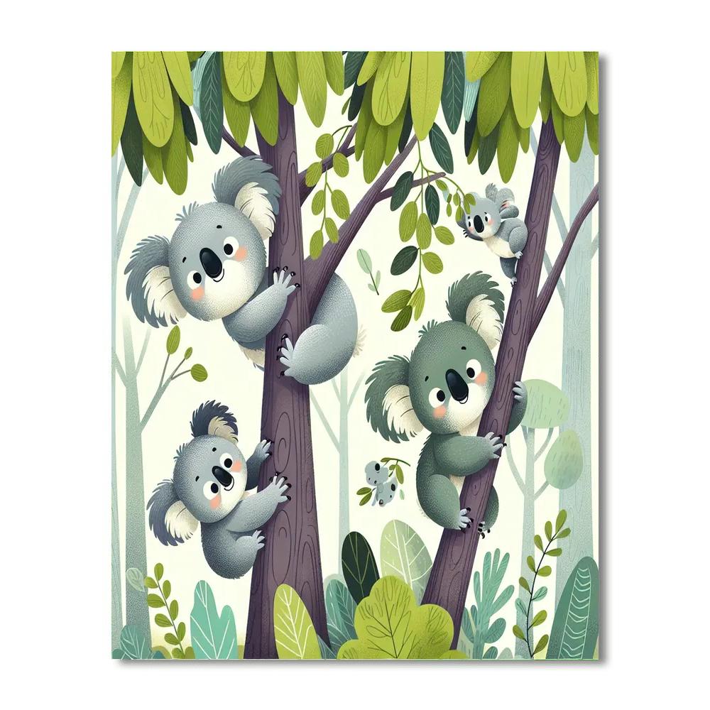 Kooky Koala Climb Number Painting