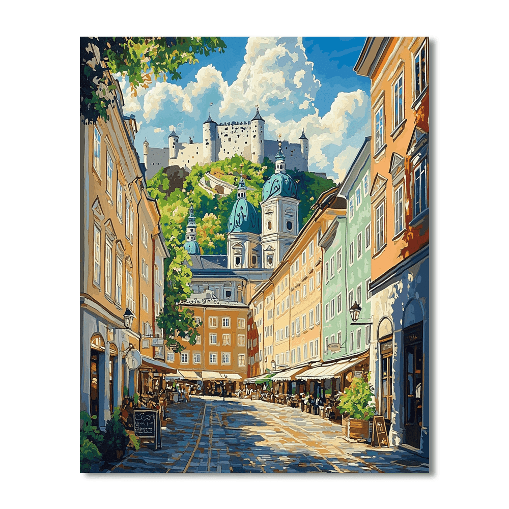 Salzburg Old Town Paint By Numbers