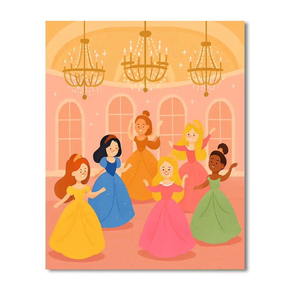 Princesses' Fairytale Ball Paint By Numbers Kits