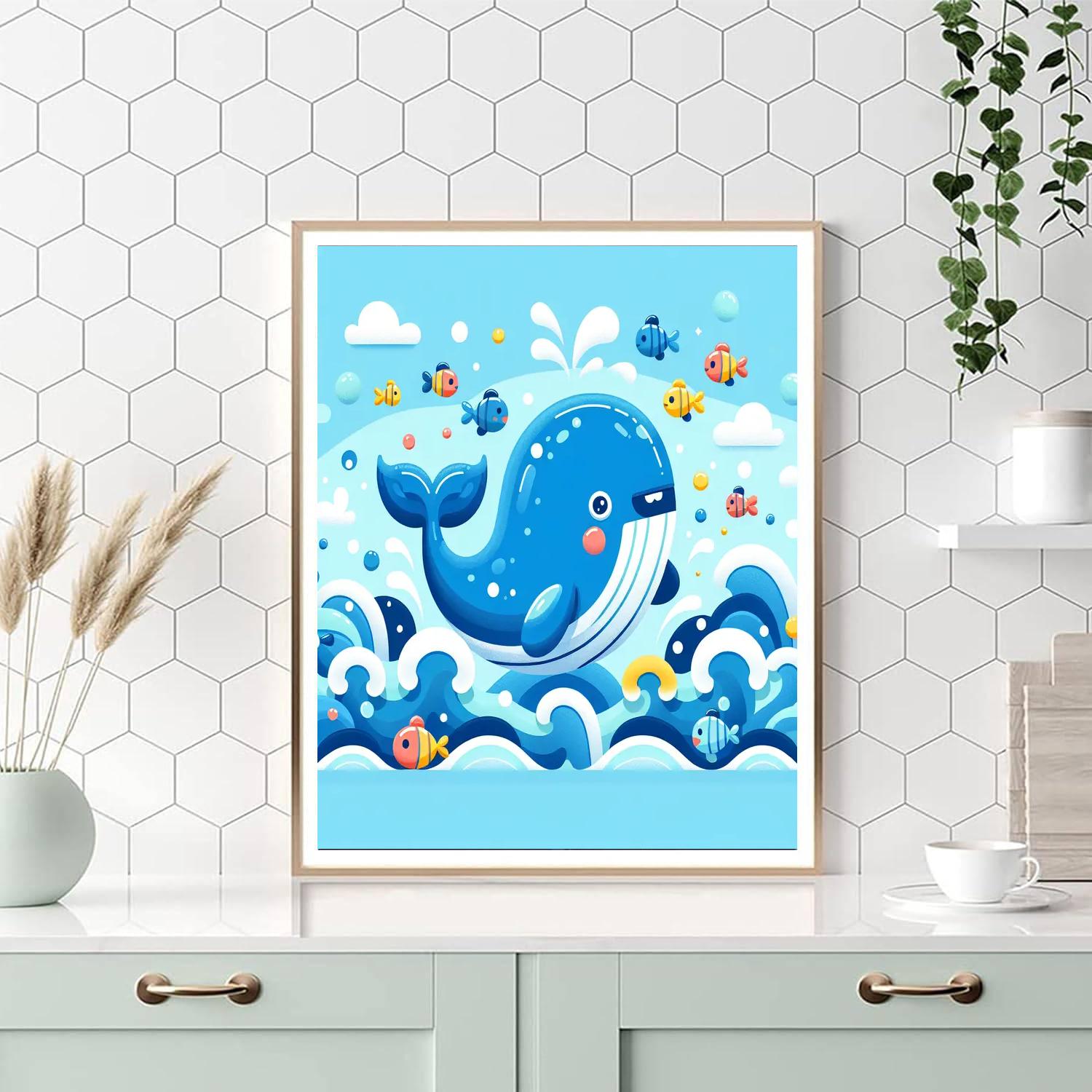 Bouncy Whale Paint By Number