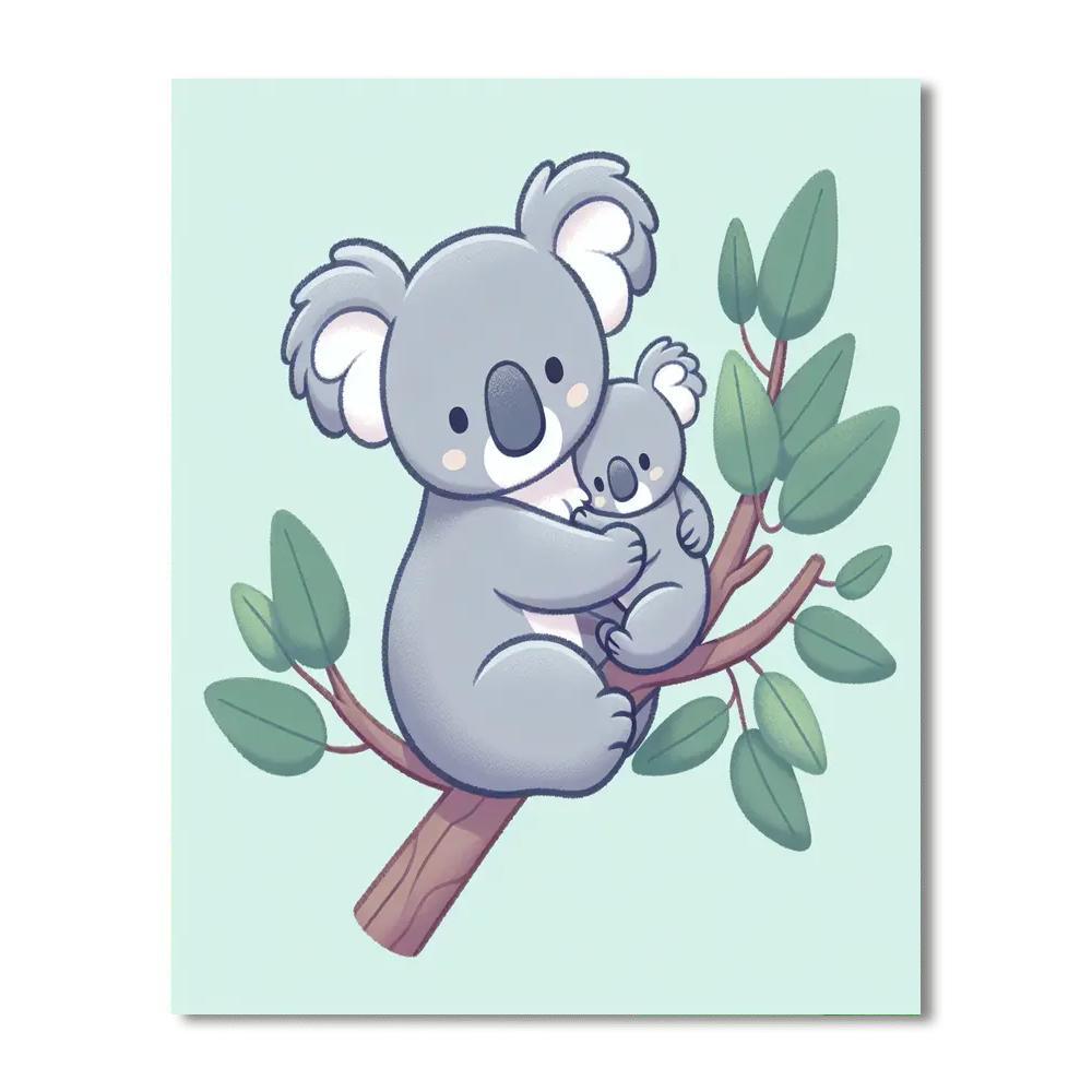 Caring Koala Number Painting