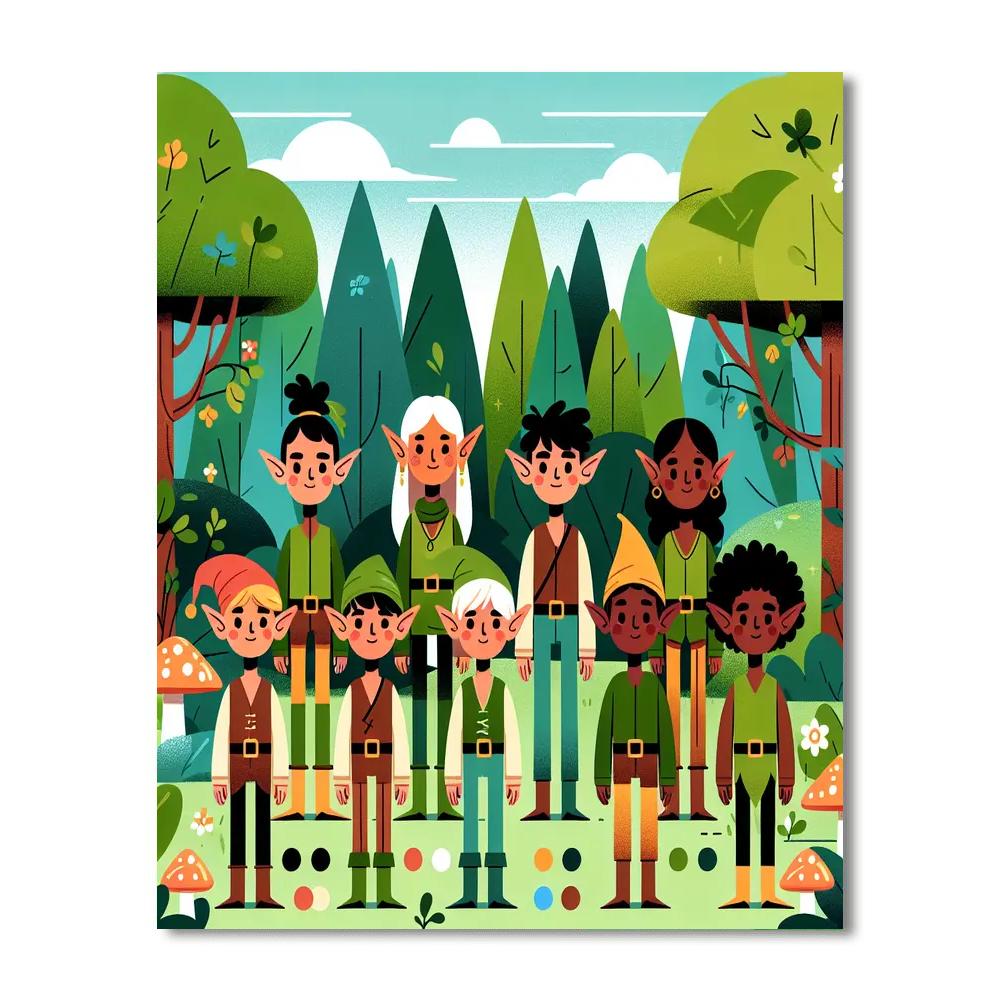 Enchanting Elf Haven Paint By Color