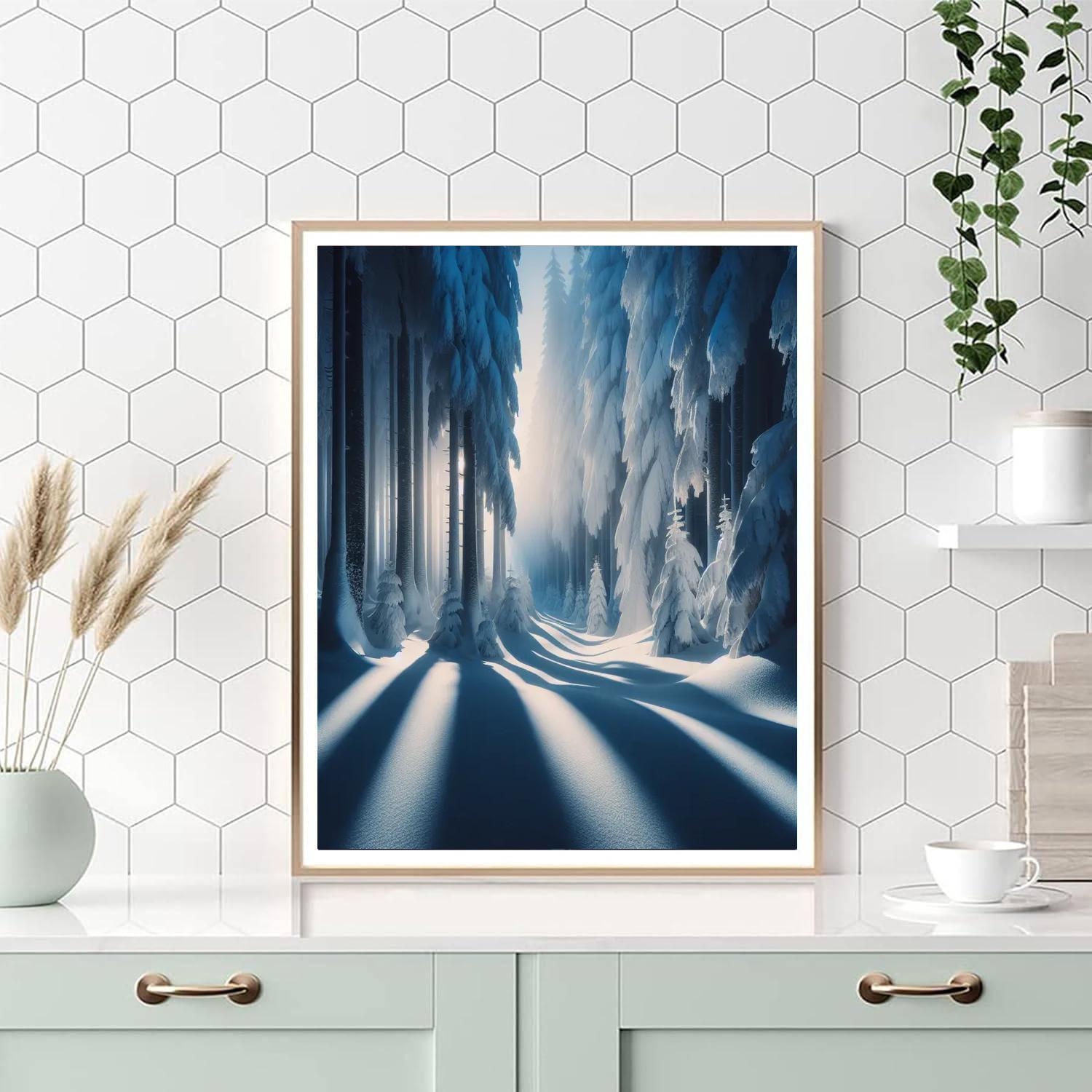 Winter Wonderland Woodland Scene Painting By Numbers Kit