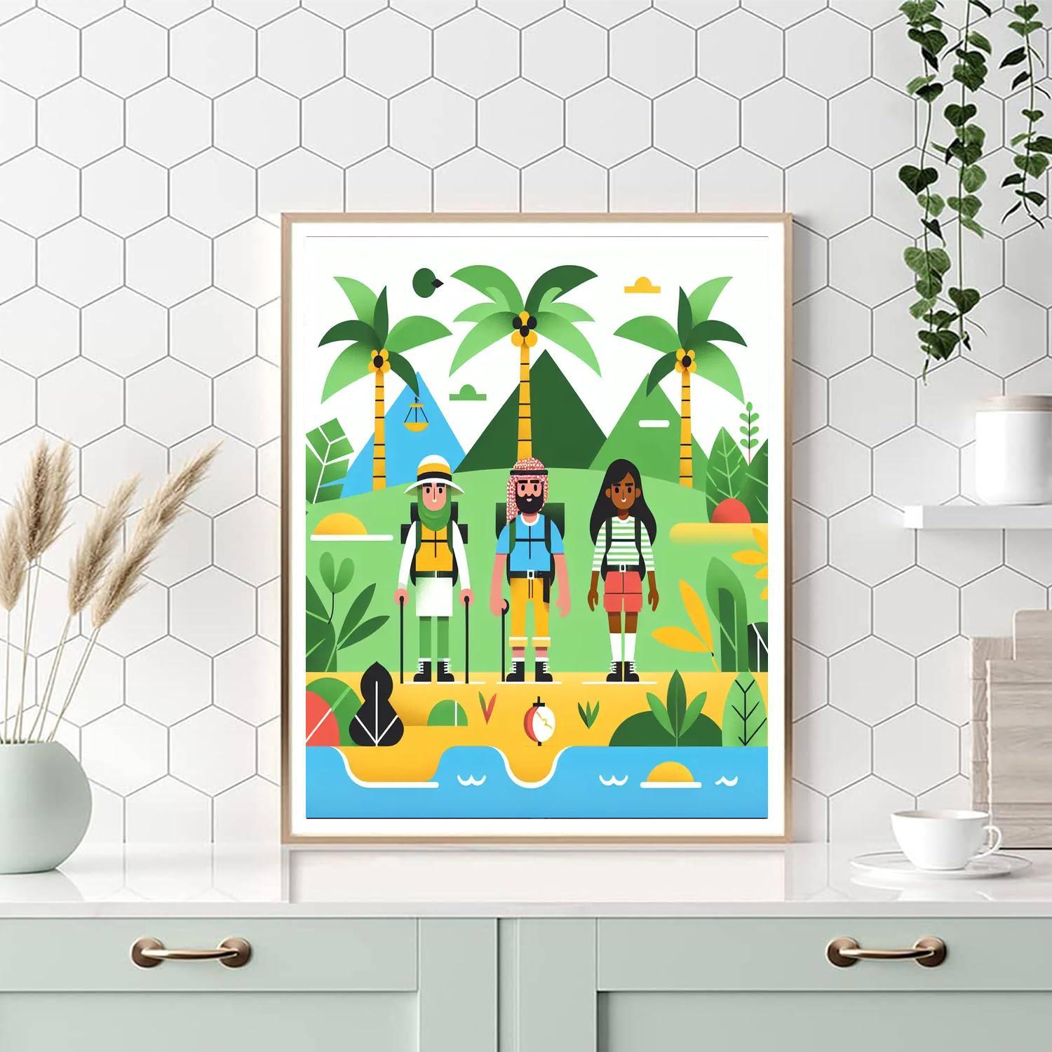 Adventure Island Trek Paint By Numbers Art