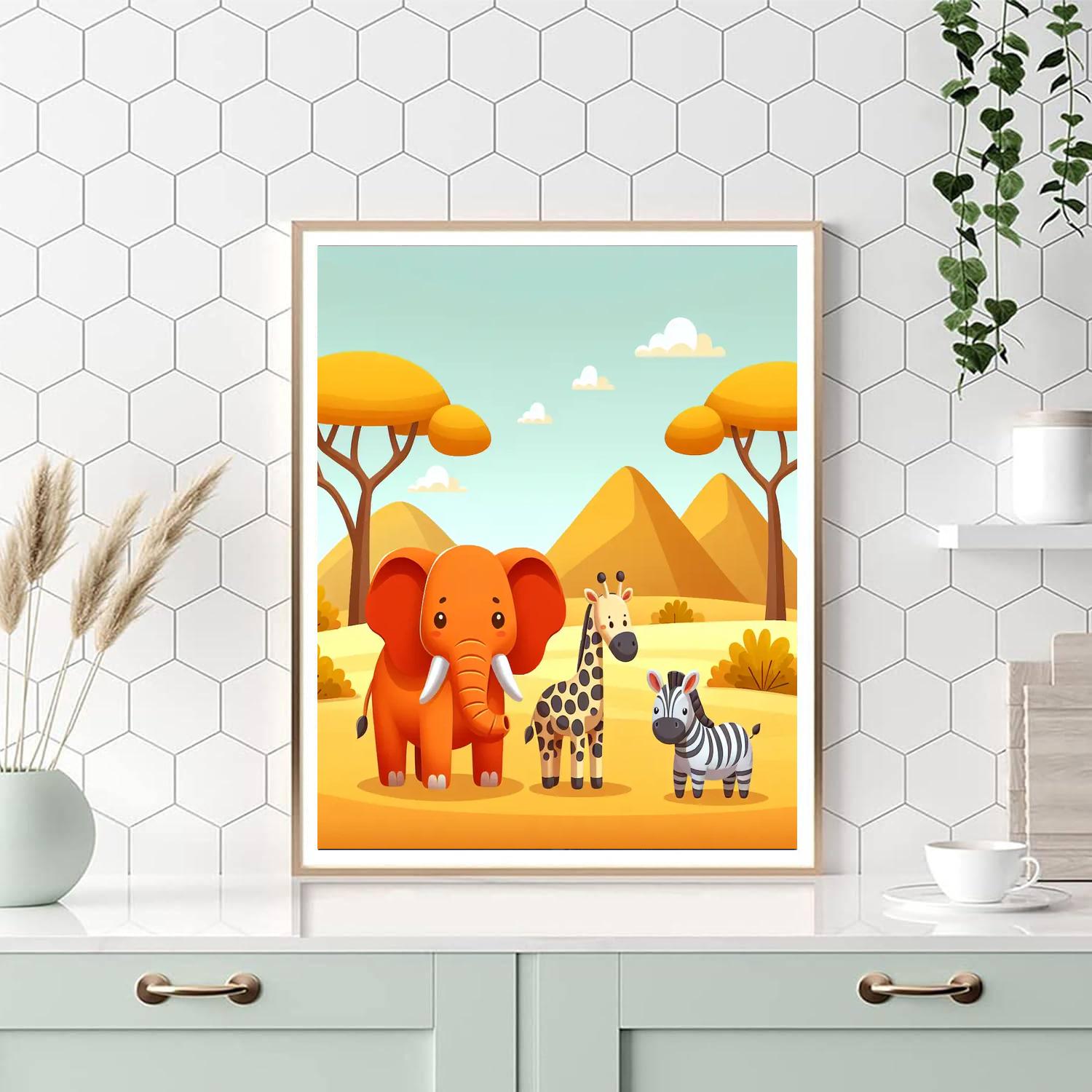 Savanna Wildlife Watch Numbered Painting Kits