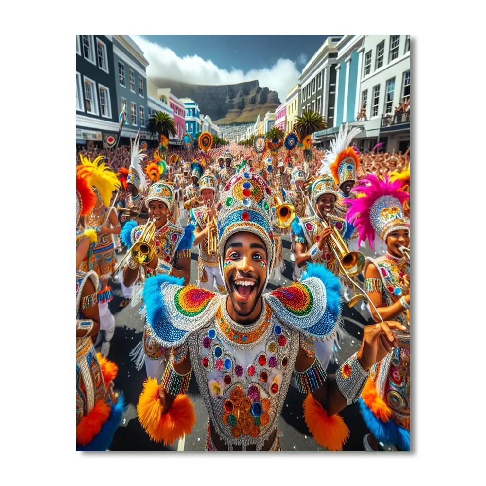 Kaapse Klopse - Cape Town, South Africa Number Painting