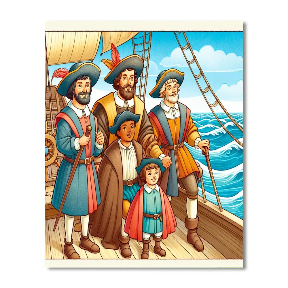 Historic Explorers Adventure Paint By Numbers Art