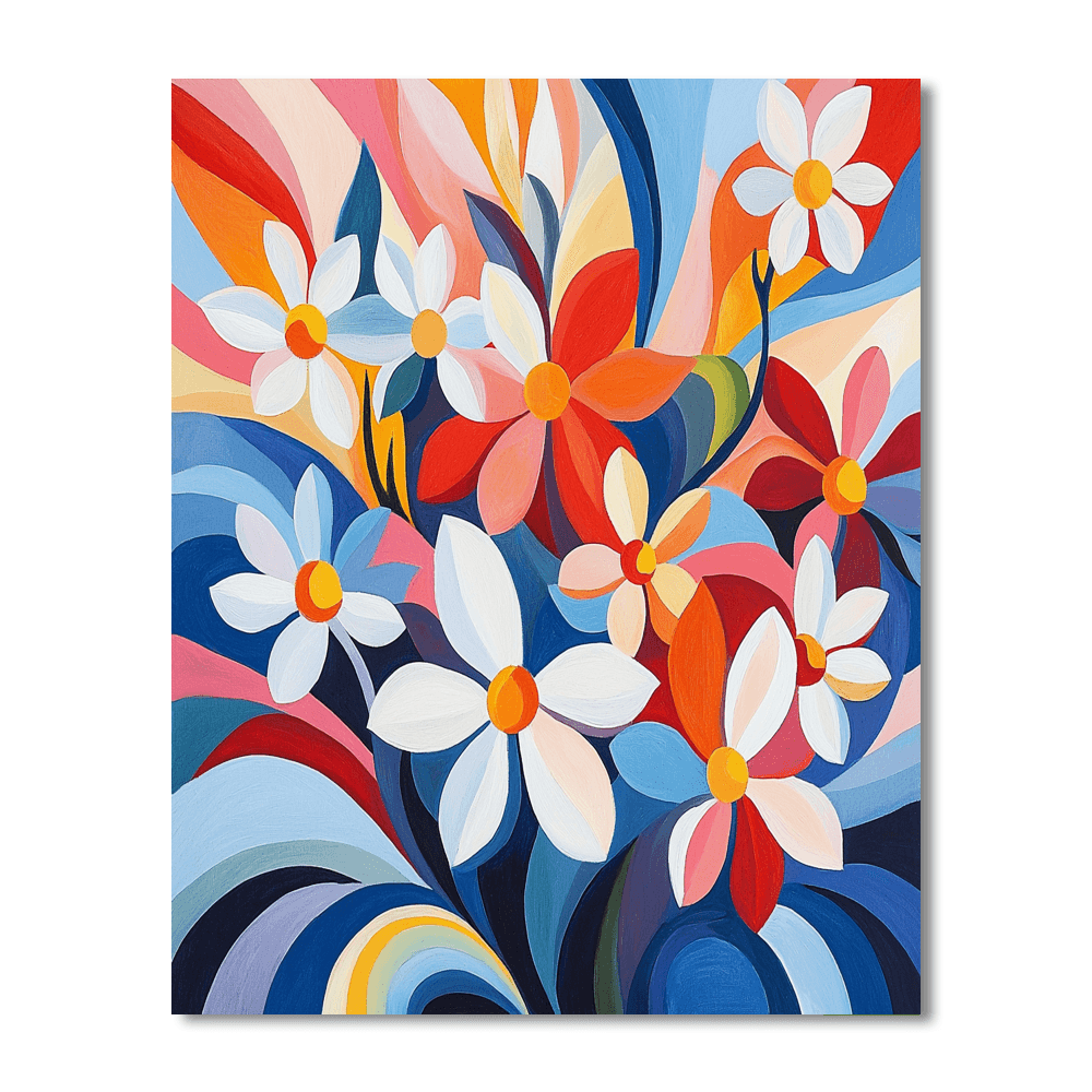 Kandinsky Inspired Blooming Abstraction  Paint By Number