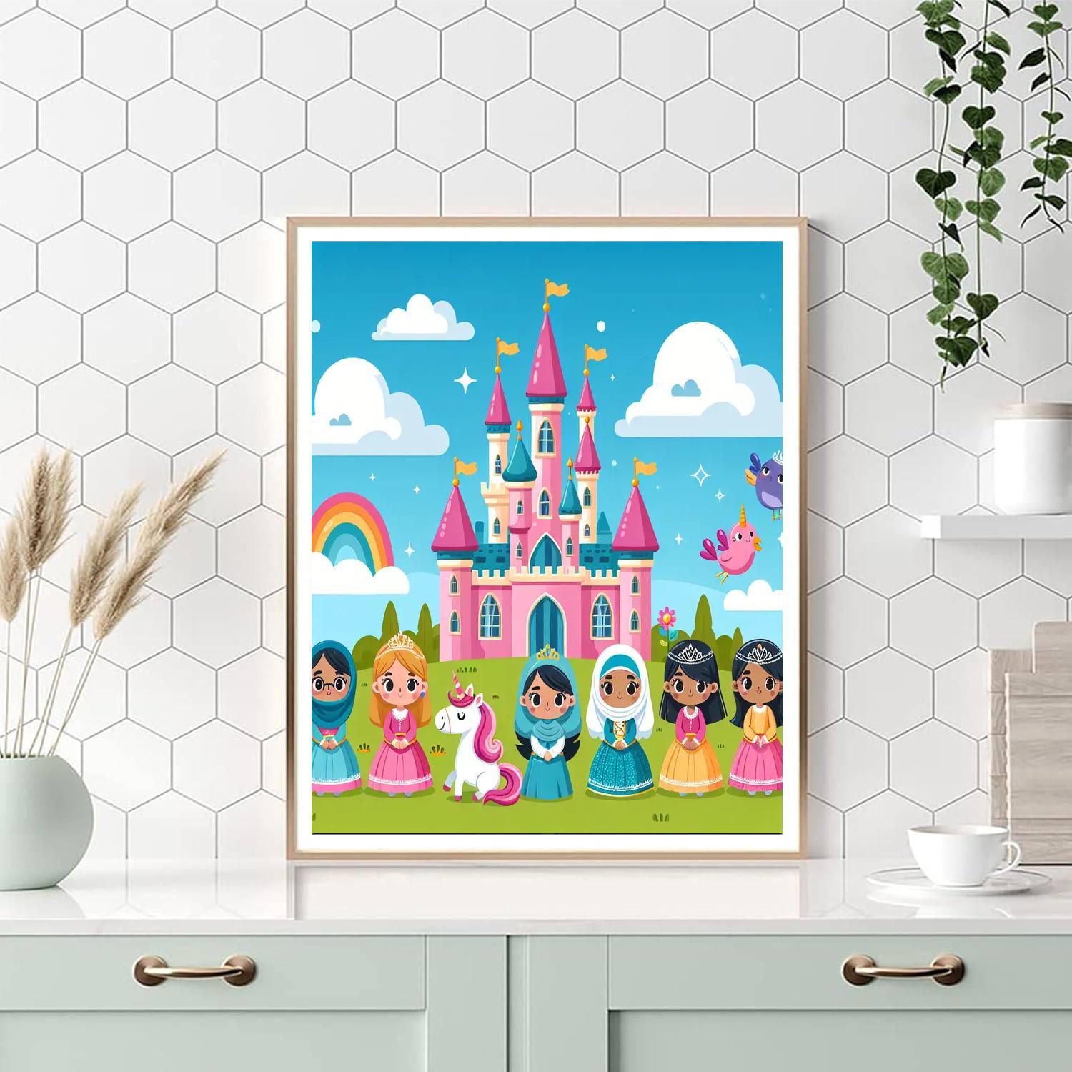Princess Enchanted Castle Paint By Numbers Art