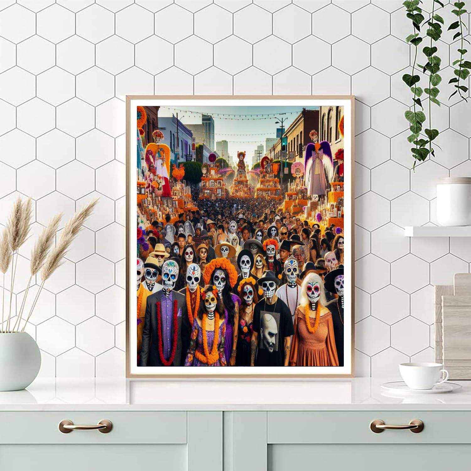 Día De Los Muertos - Los Angeles Paint By Numbers Art