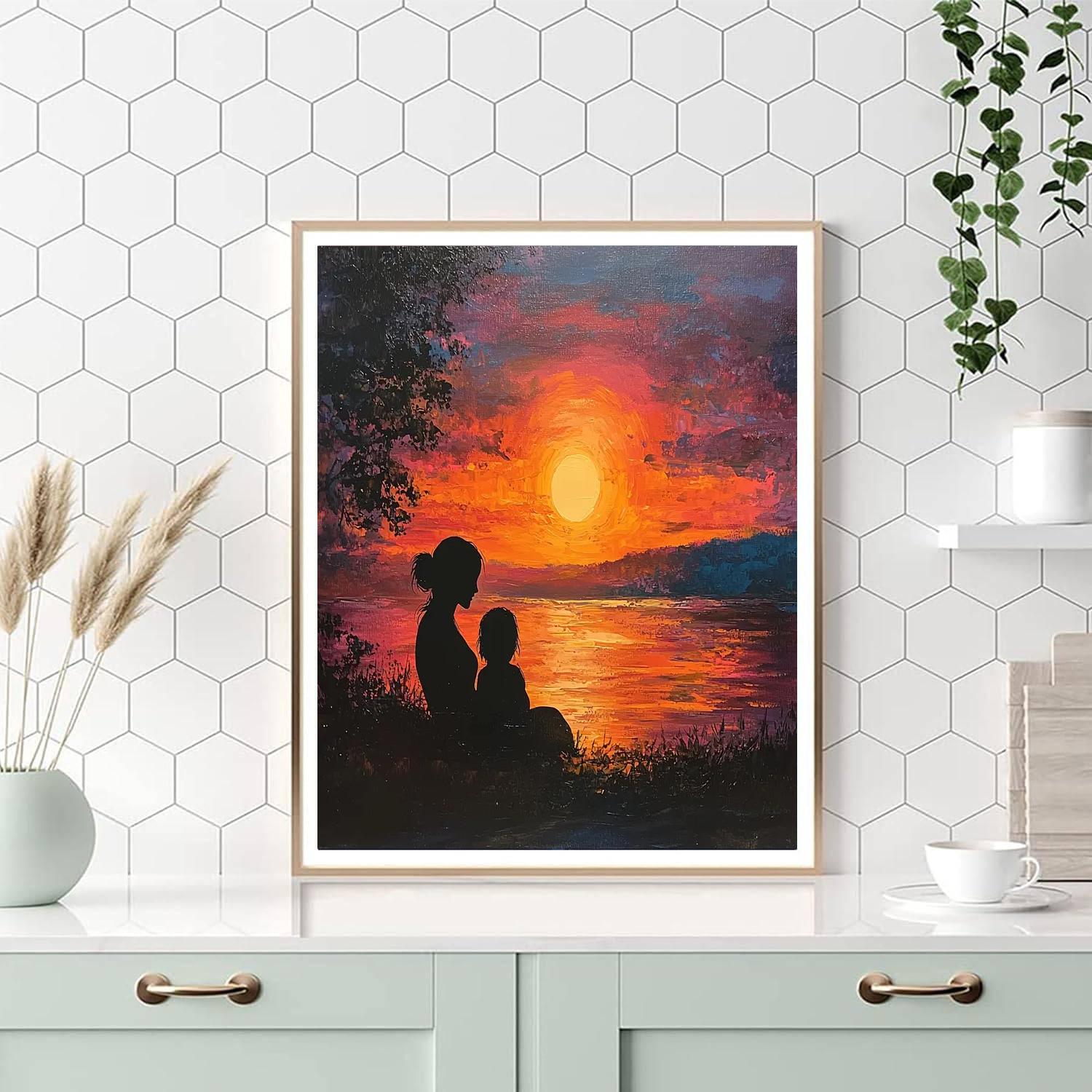 Cuddles At Sunset Numbered Painting Kits