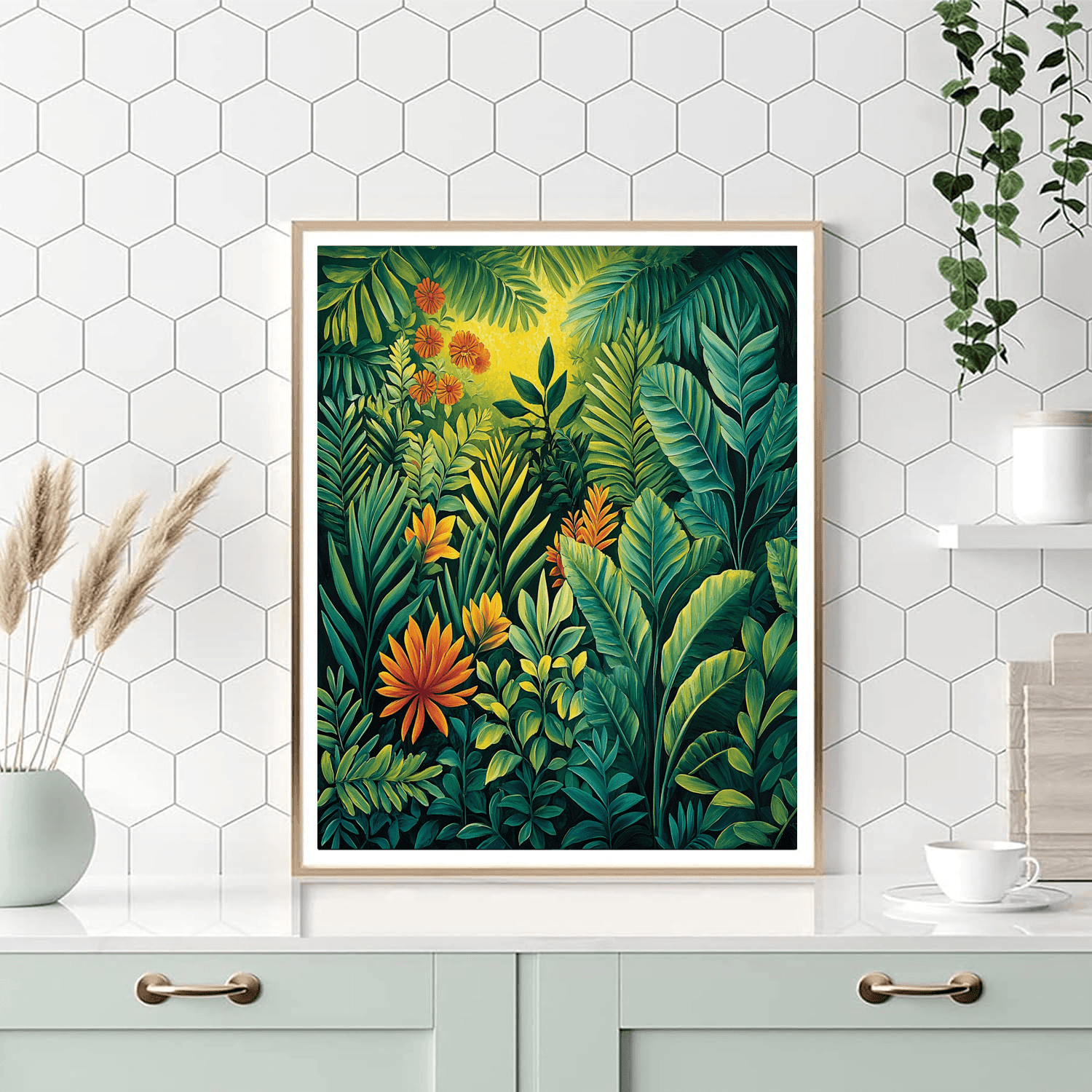 Henri Rousseau Inspired Whimsical Nature  DIY Paint By Numbers