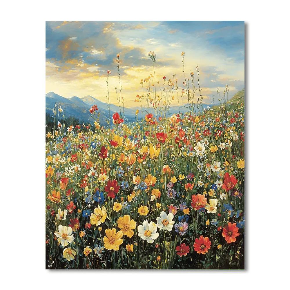 Leonardo Da Vinci Inspired Ephemeral Meadows  Paint By Number