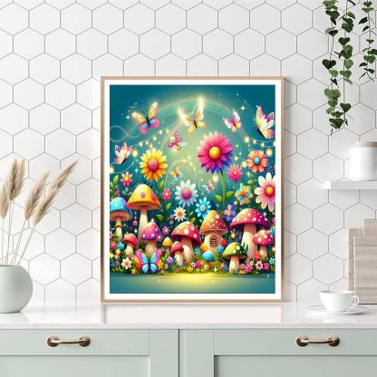 Festive Fairy Garden Number Painting