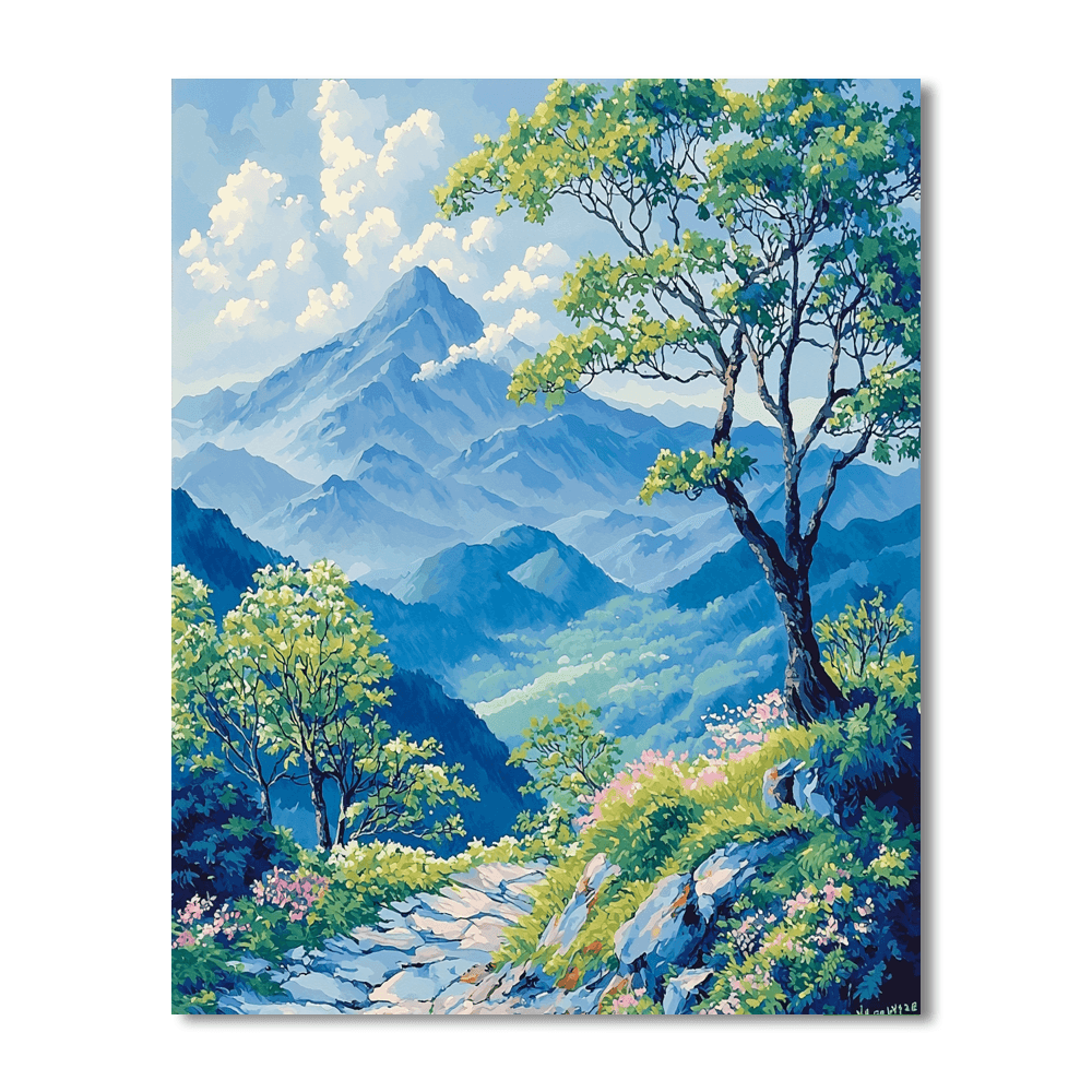 Katsushika Hokusai Inspired Hokusai's Mountain Serenity  Paint By Numbers Art