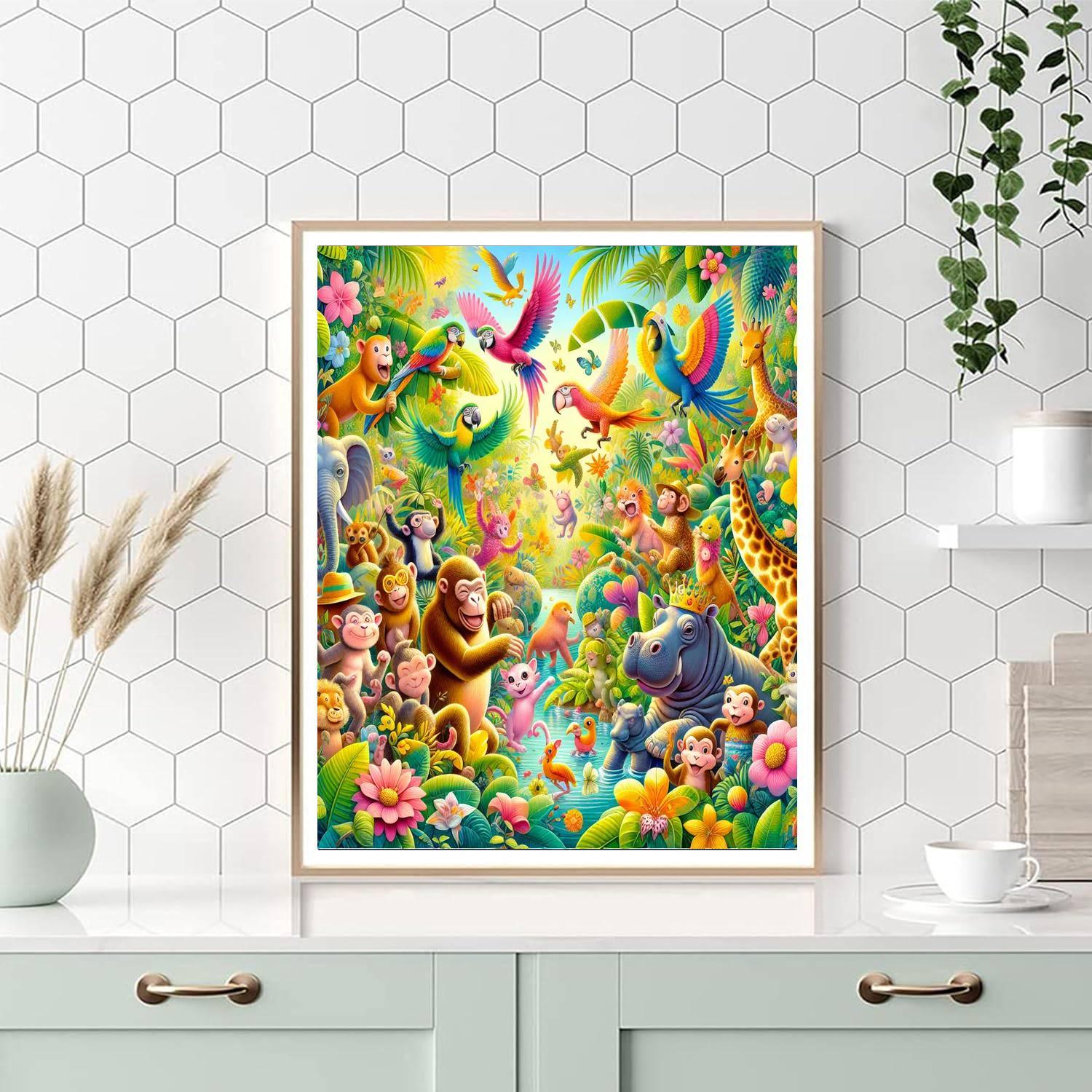 Funky Jungle Groove Painting Number Kit