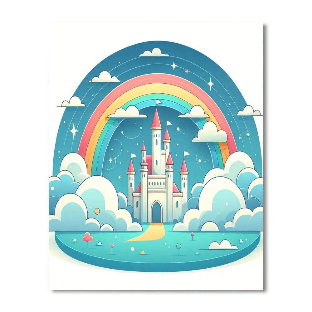 Castle Of Cloud Dreams Paint By Color