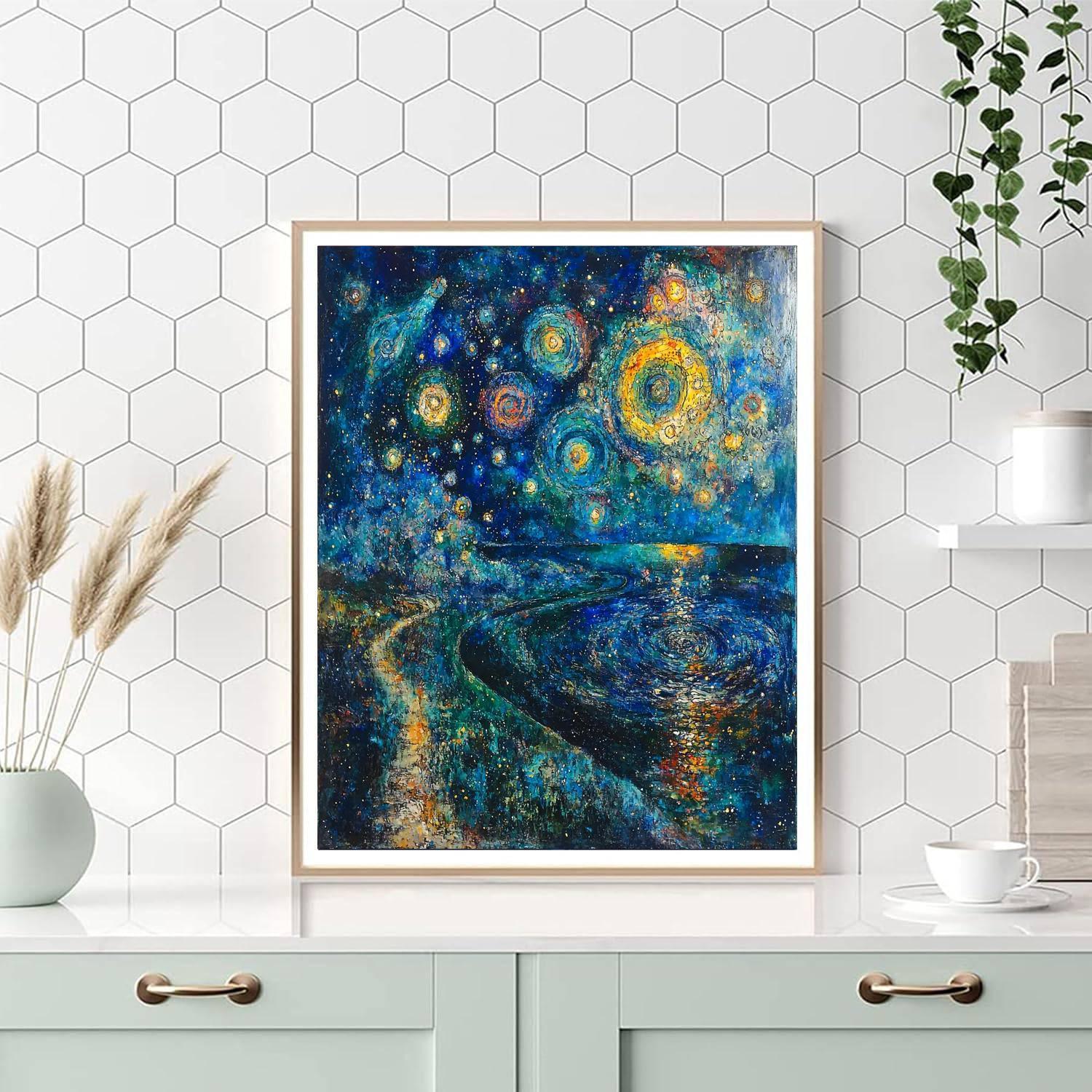 Marc Chagall Inspired Dreamy Galaxy Voyage  Paint By Numbers