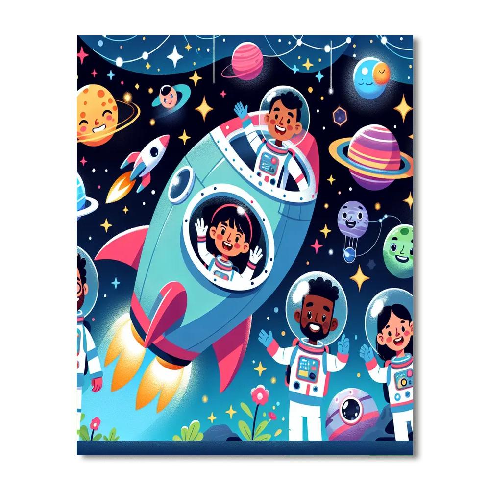 Astro Adventures Paint By Numbers Art
