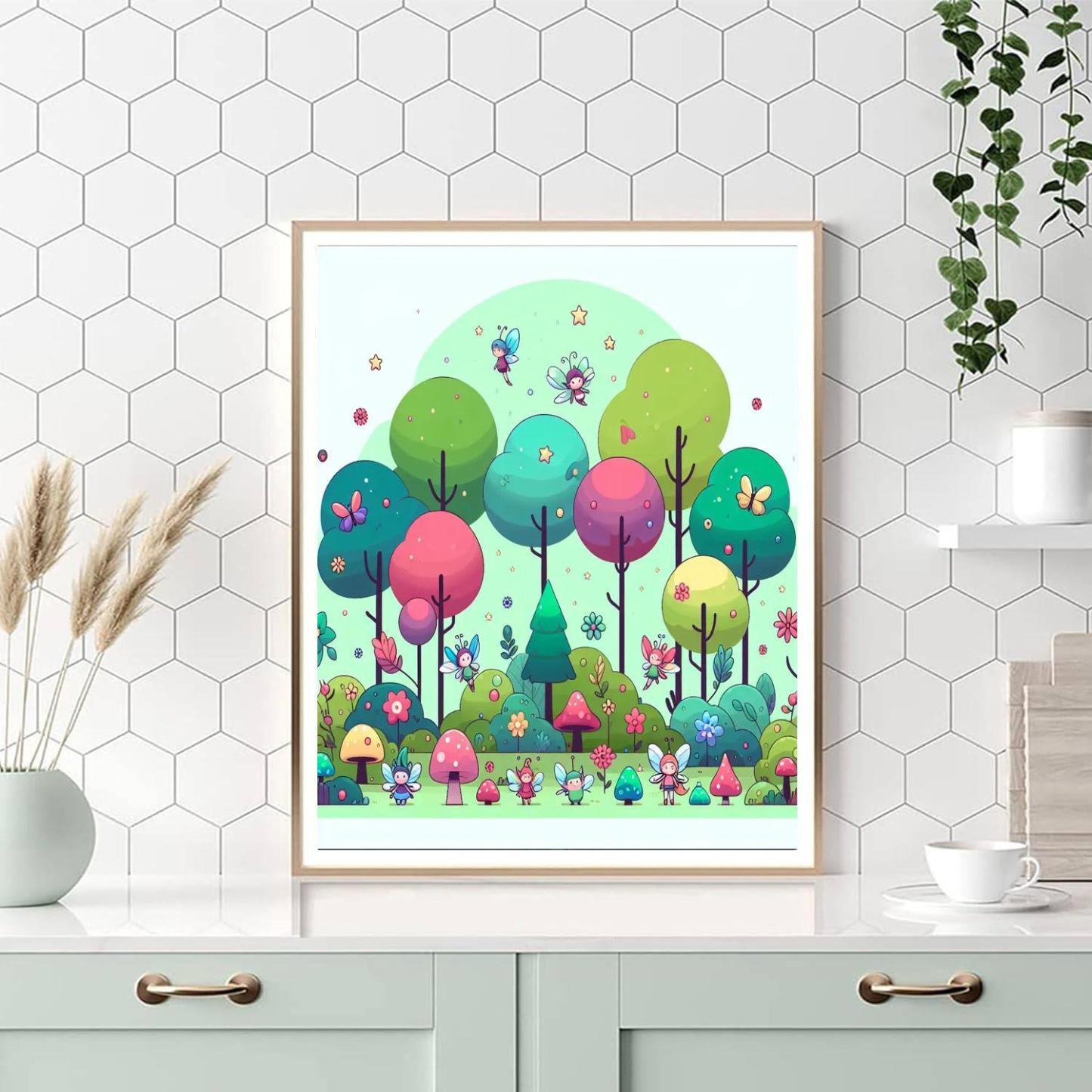 Whimsical Magical Forest Numbered Painting Kits