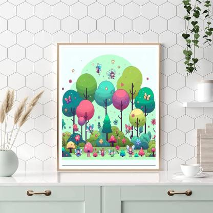 Whimsical Magical Forest Numbered Painting Kits