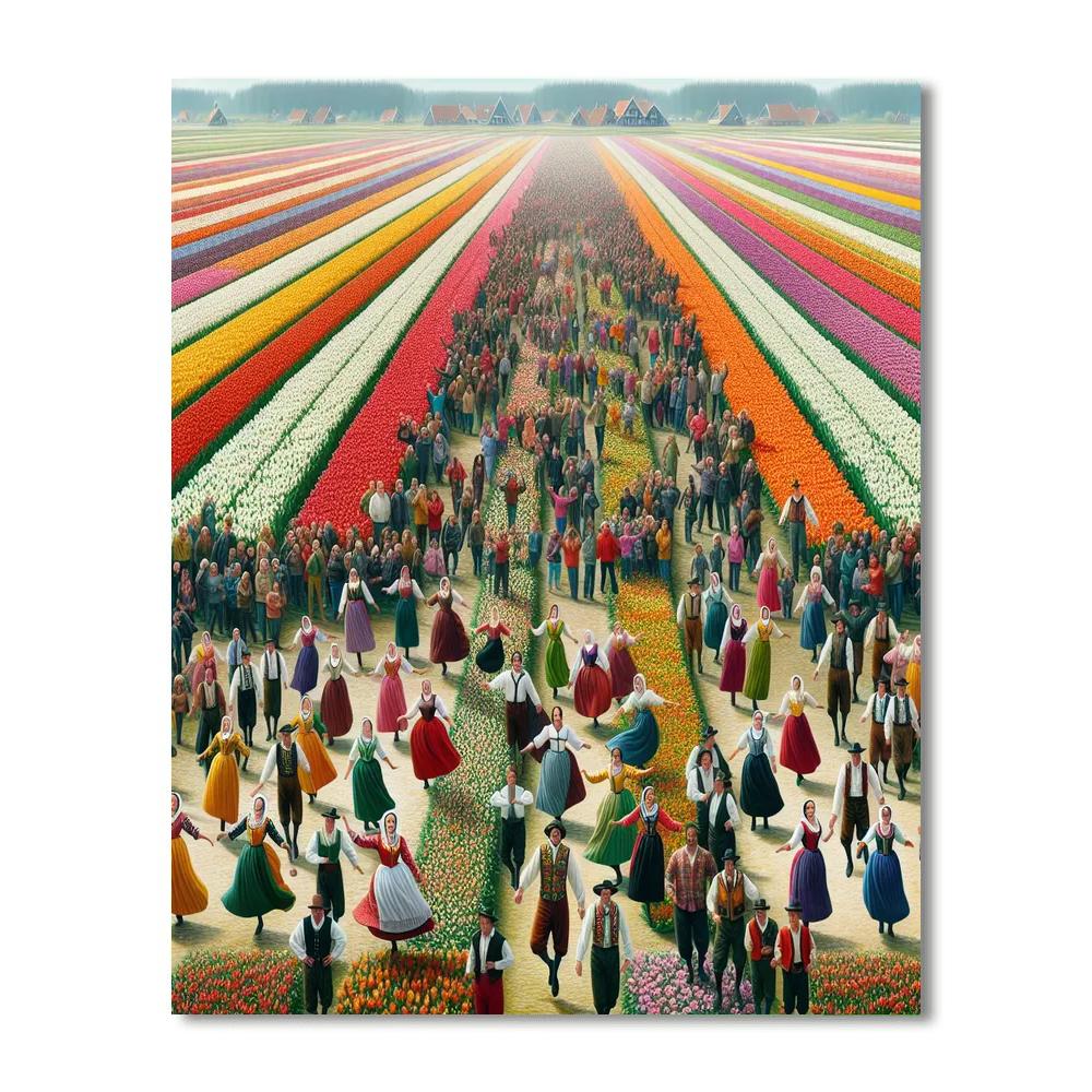 Tulip Time - Holland, Michigan Painting By Numbers Kit