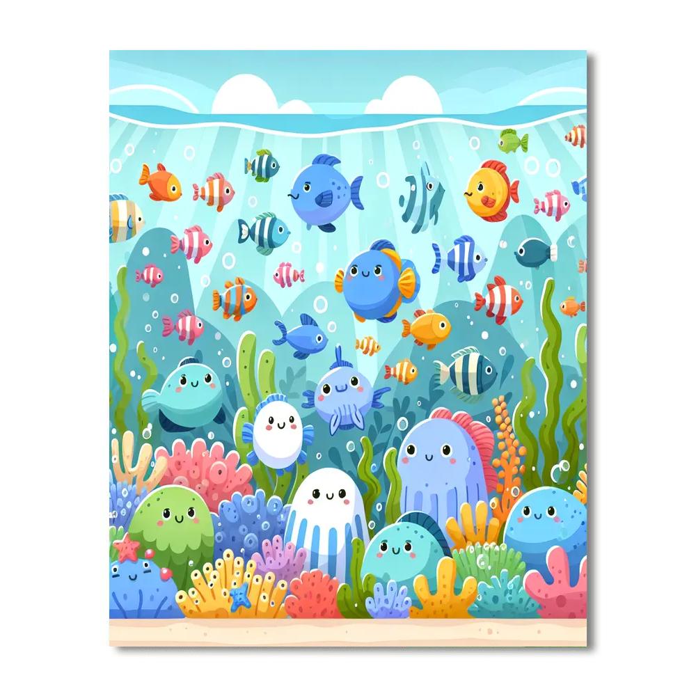 Fantastic Undersea World Numbered Painting Kits